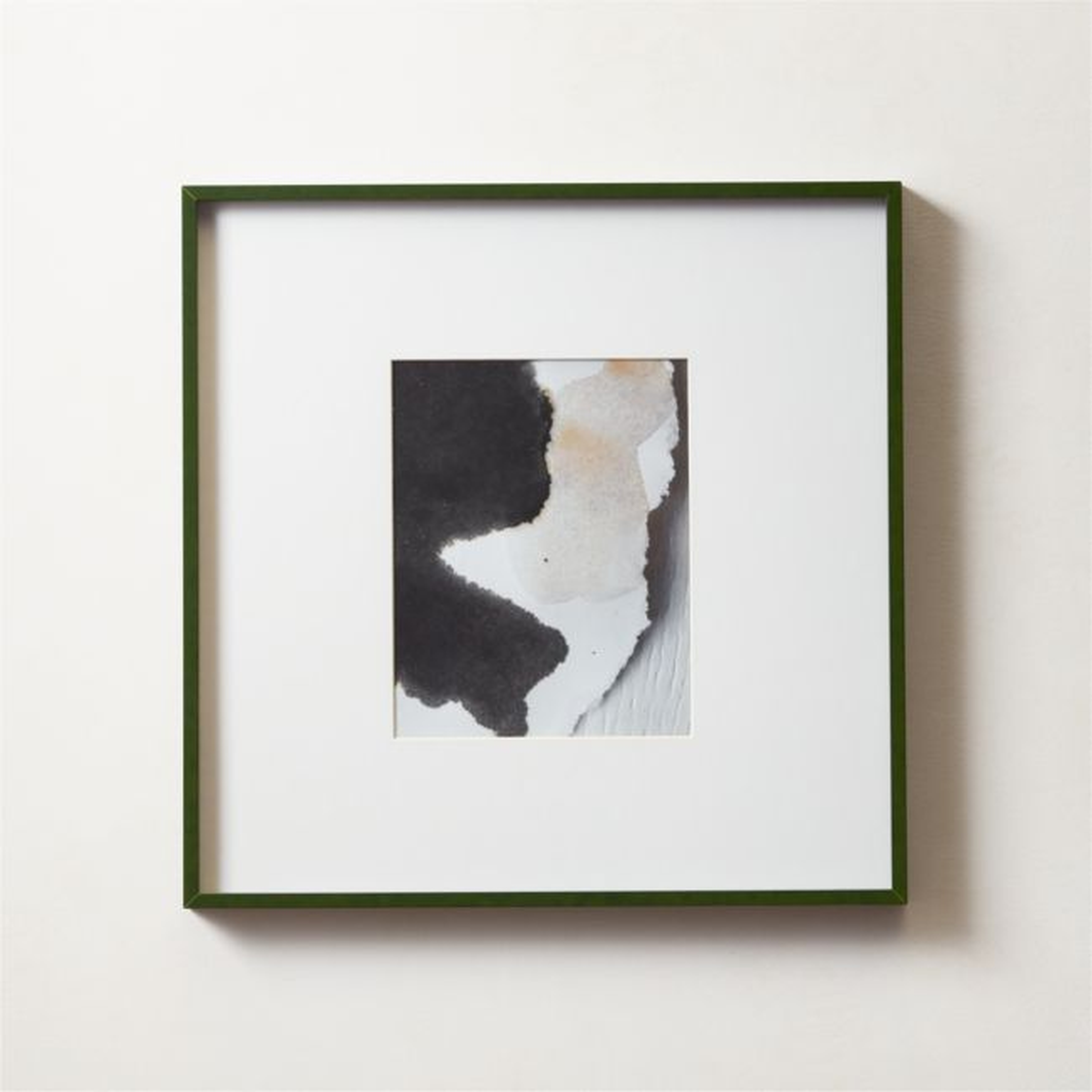 Gallery Green Picture Frame with White Mat 8"x10" - CB2