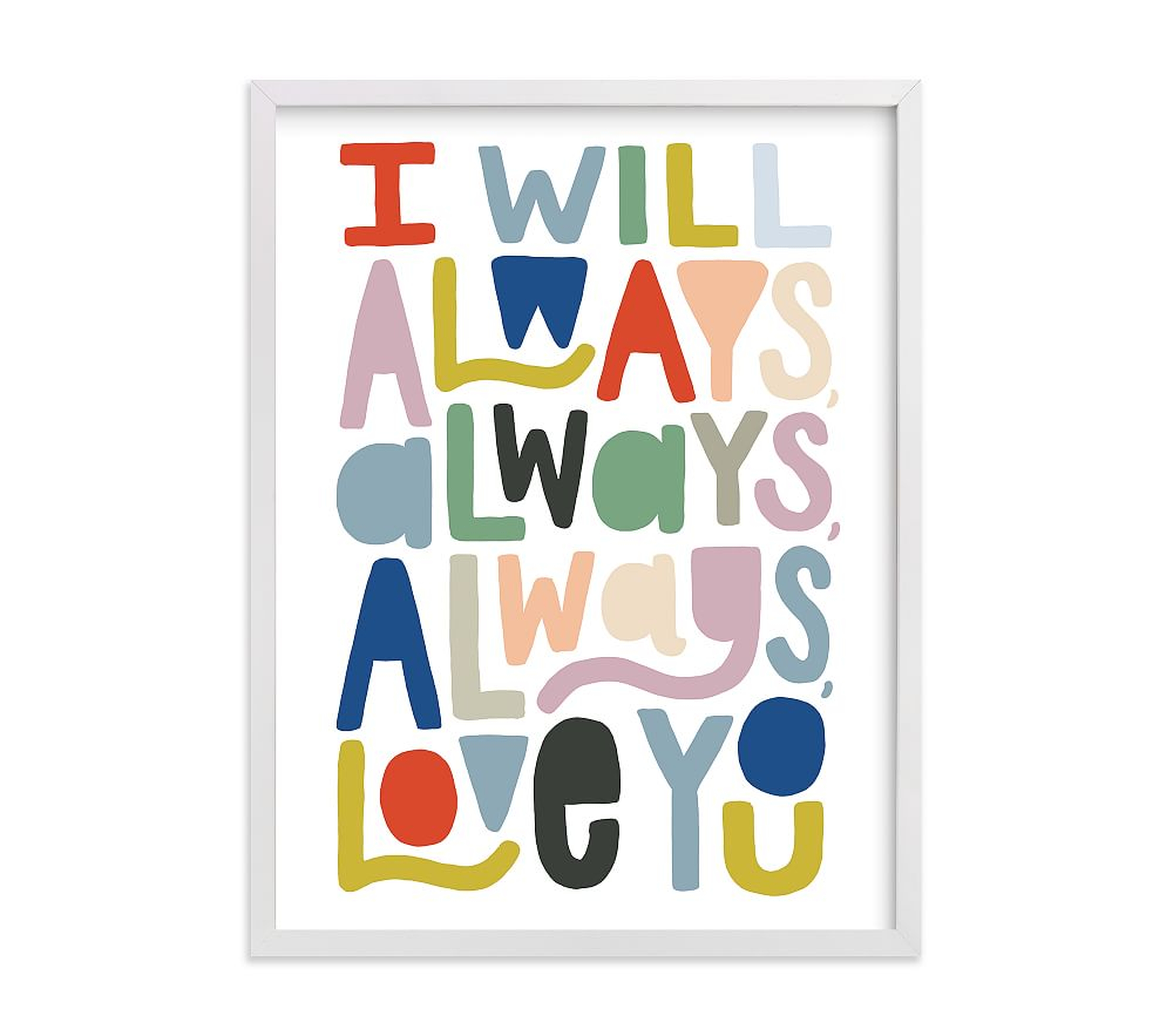Minted(R) Always Always Wall Art by Alethea and Ruth, 18x24, White - Pottery Barn Kids
