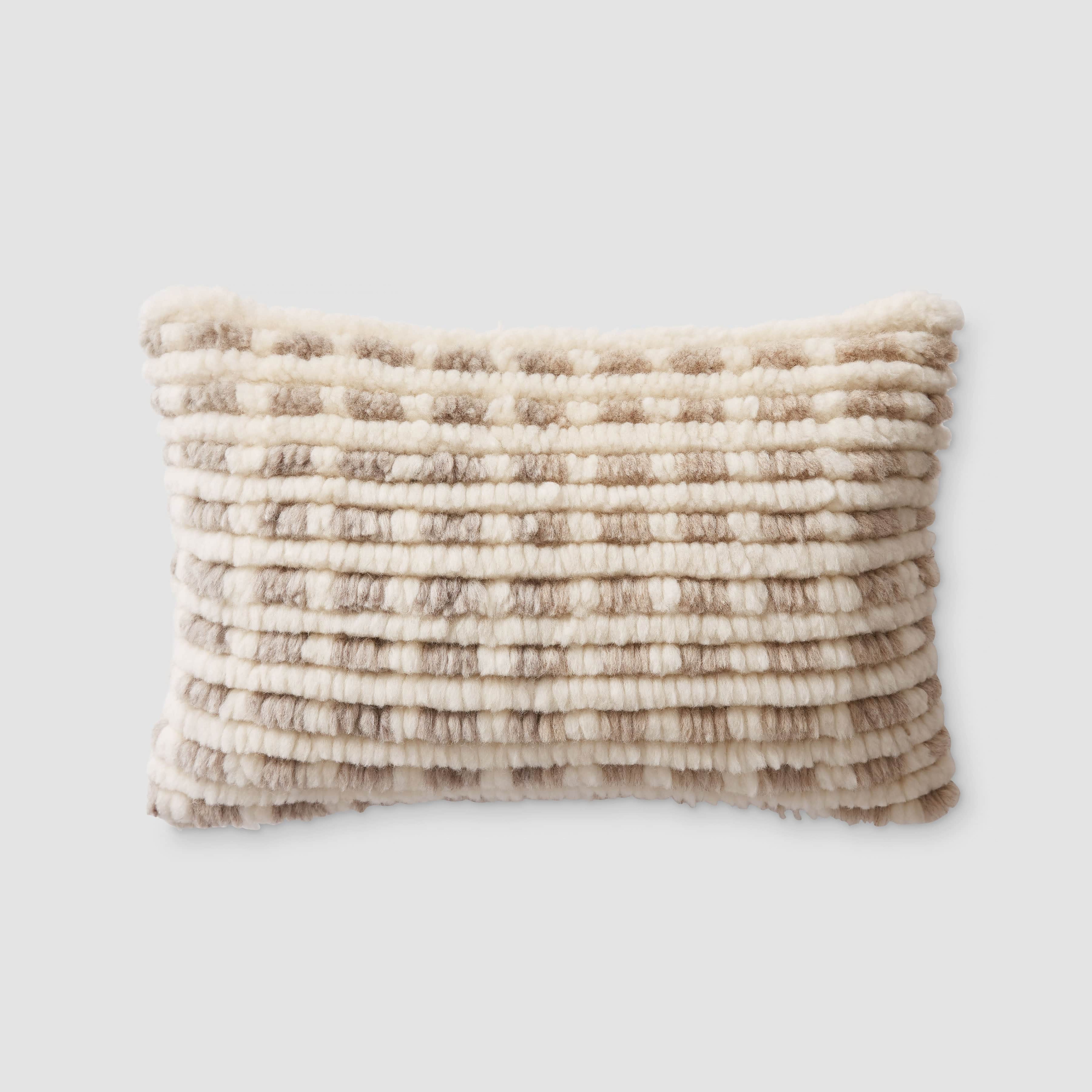 The Citizenry Ishaan Lumbar Pillow | 12" x 20" | Grey - The Citizenry