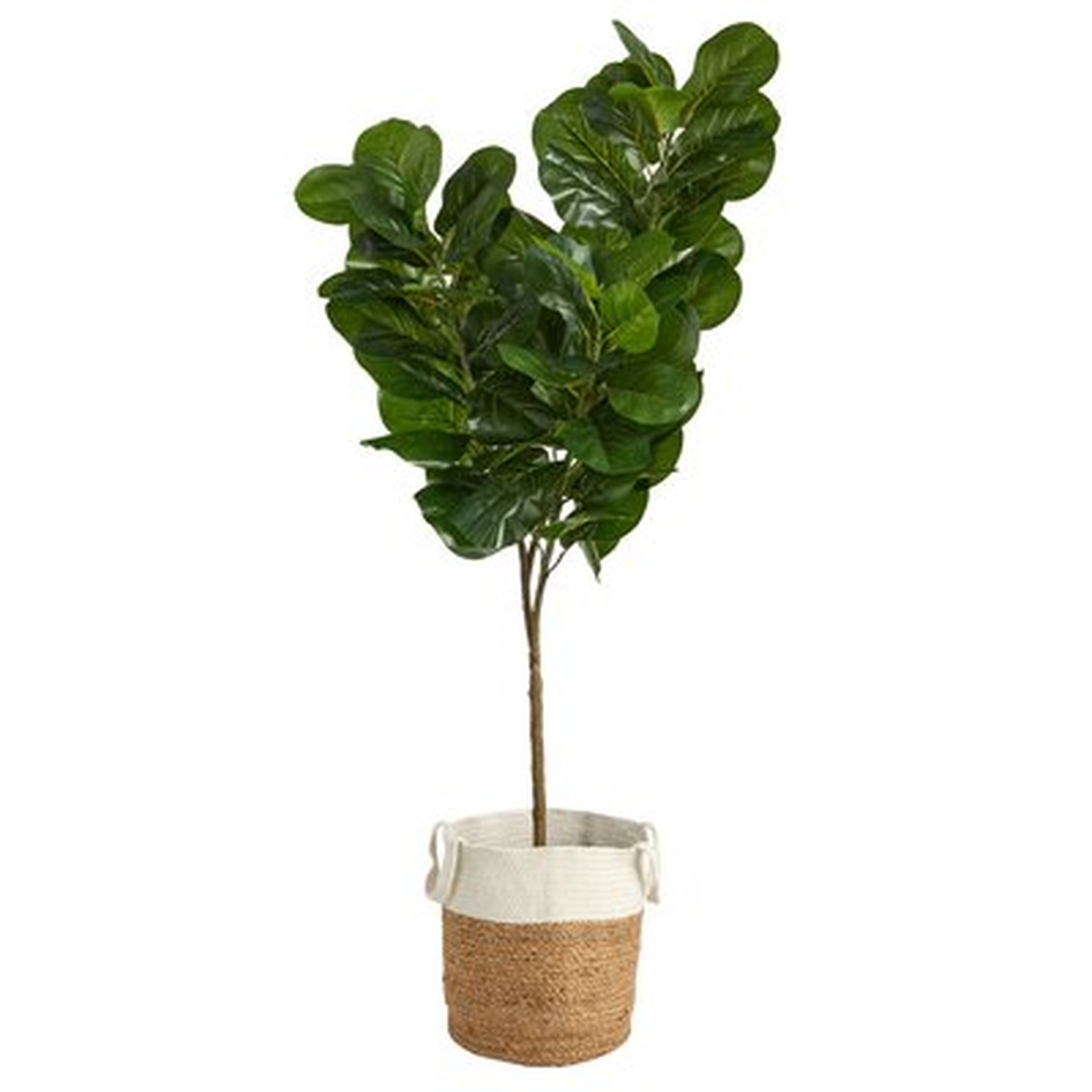 6Ft. Fiddle Leaf Fig Artificial Tree In Handmade Natural Jute And Cotton Planter - Wayfair