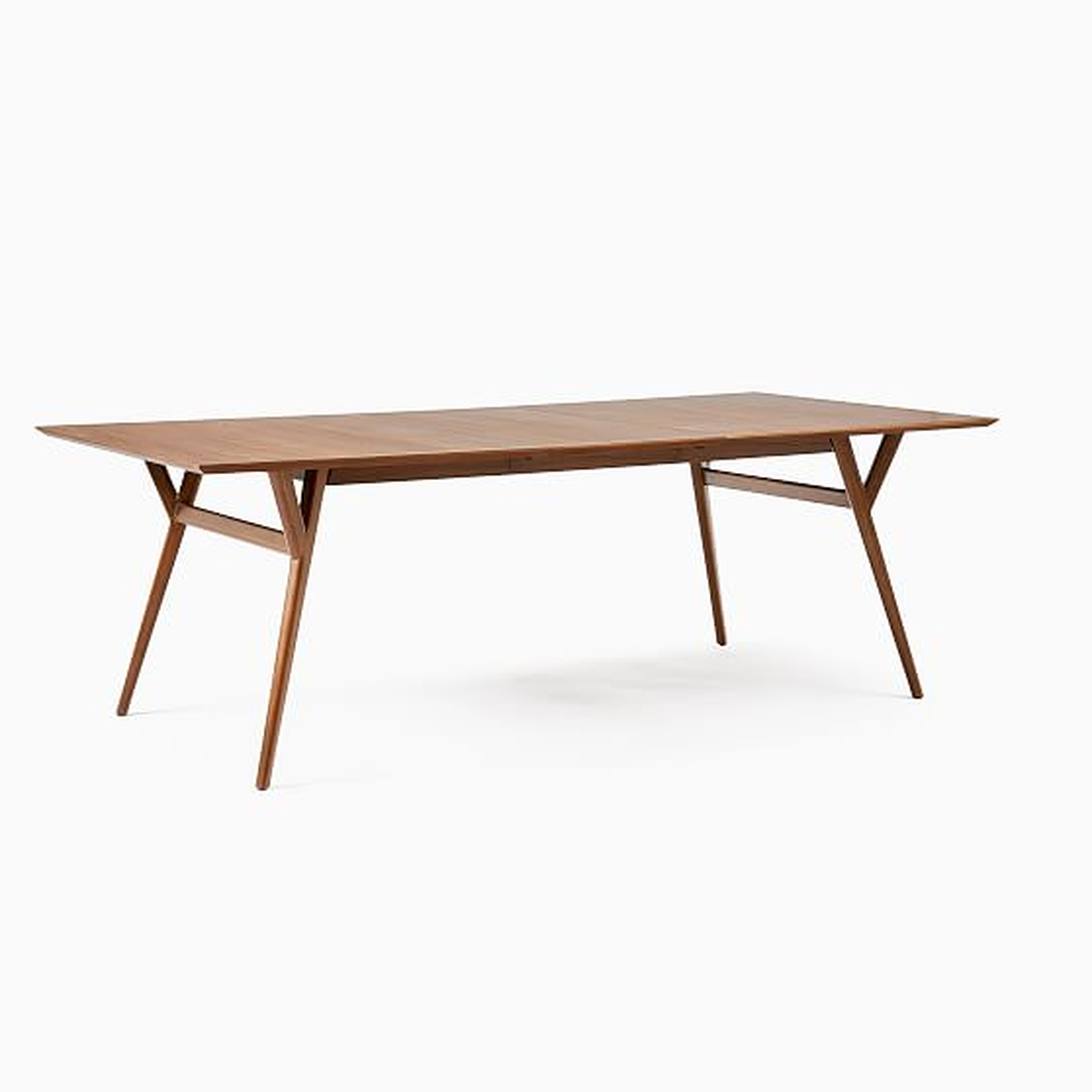 Extra Wide Mid Century Dining Table, Walnut, - West Elm