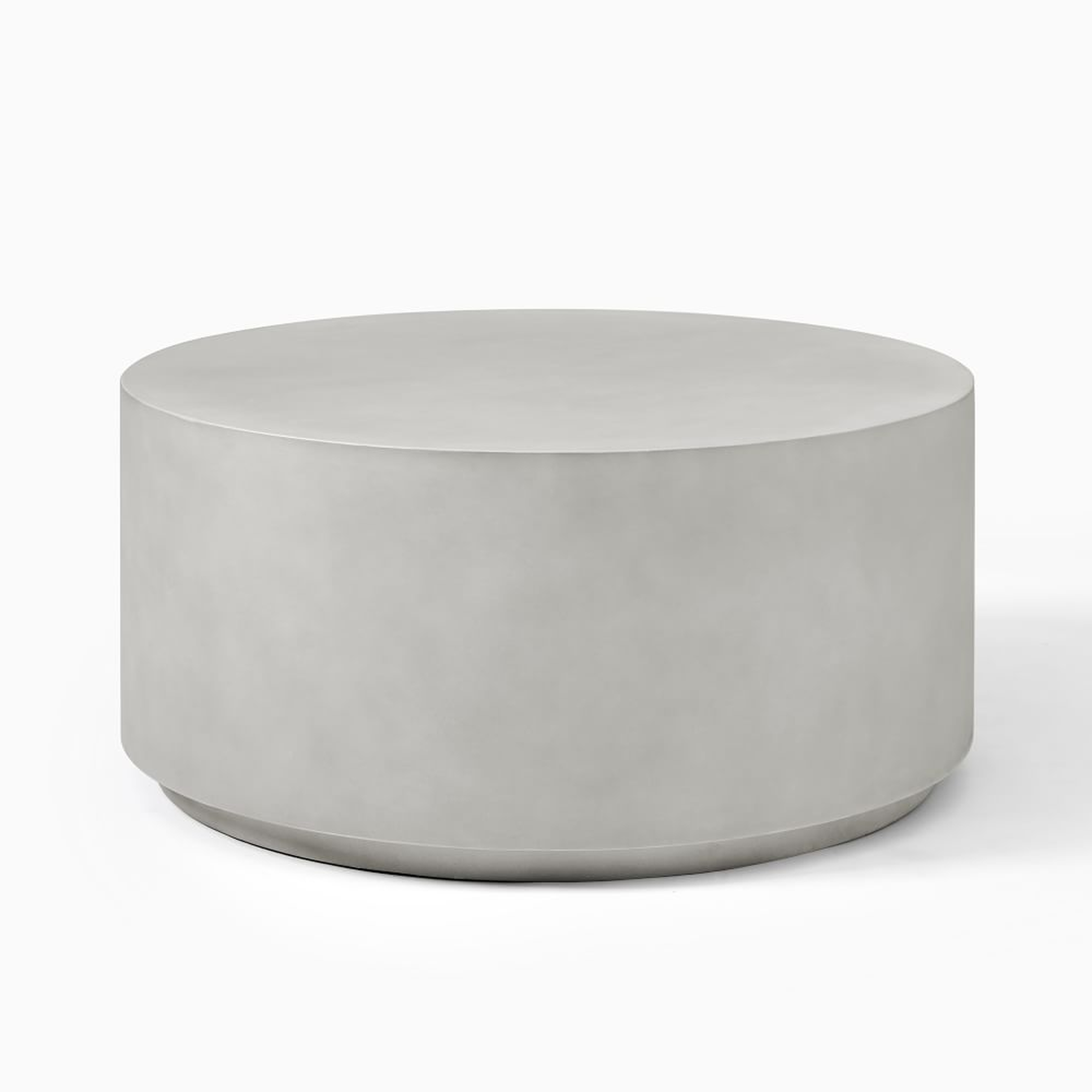 Drum Coffee Table, 36", Concrete - West Elm