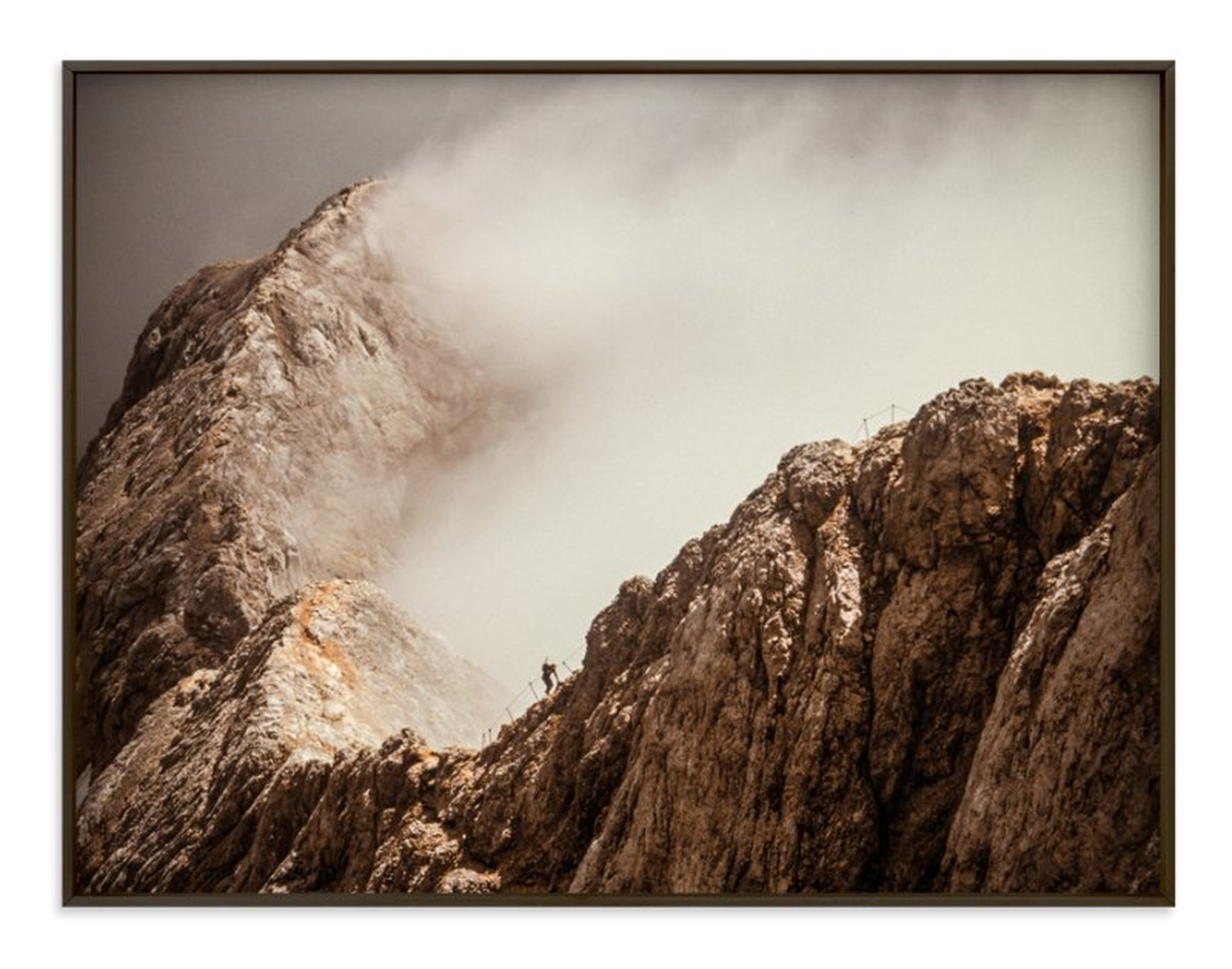 Man And A Mountain Art Print - Minted