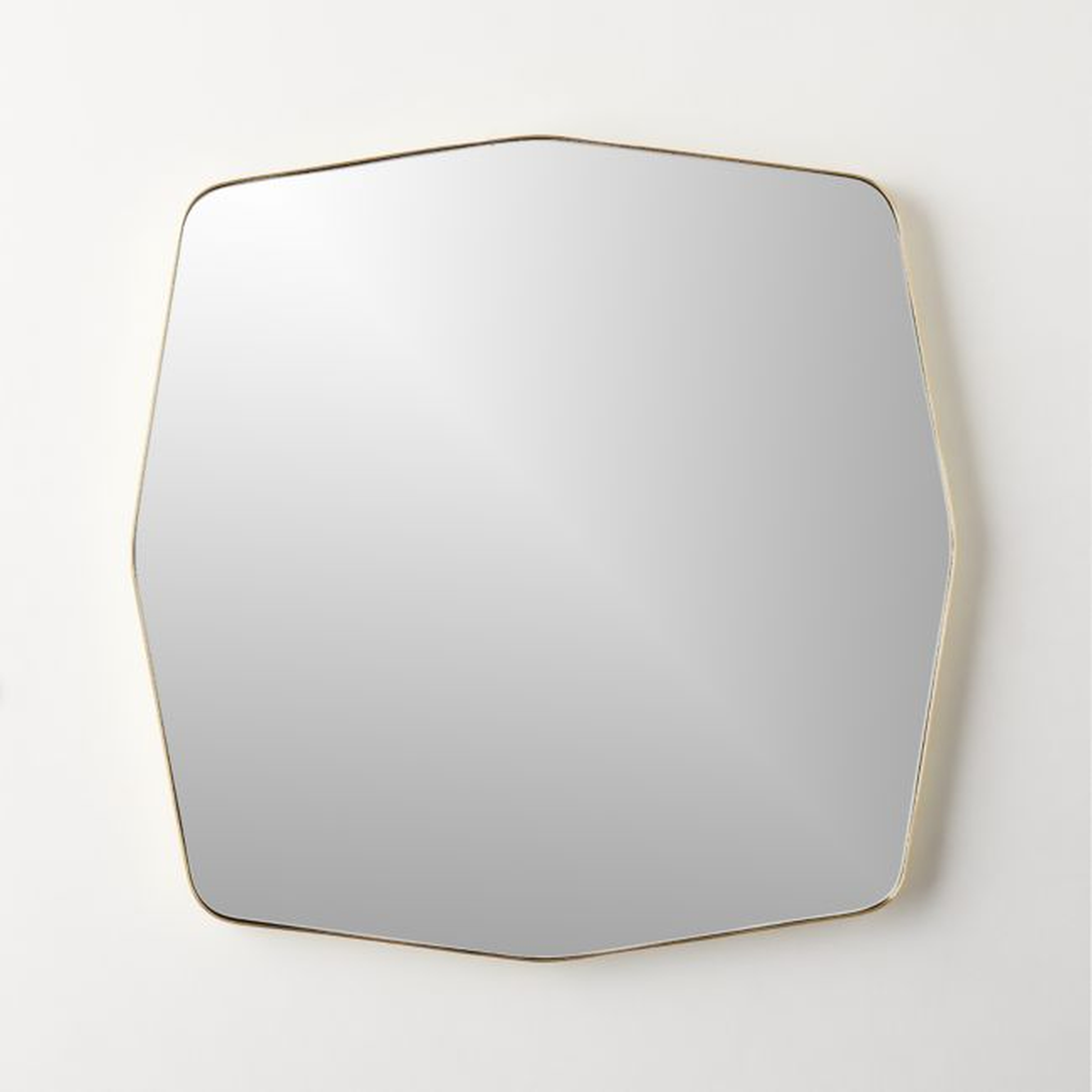 Hazme Square Polished Brass Mirror 31" - CB2