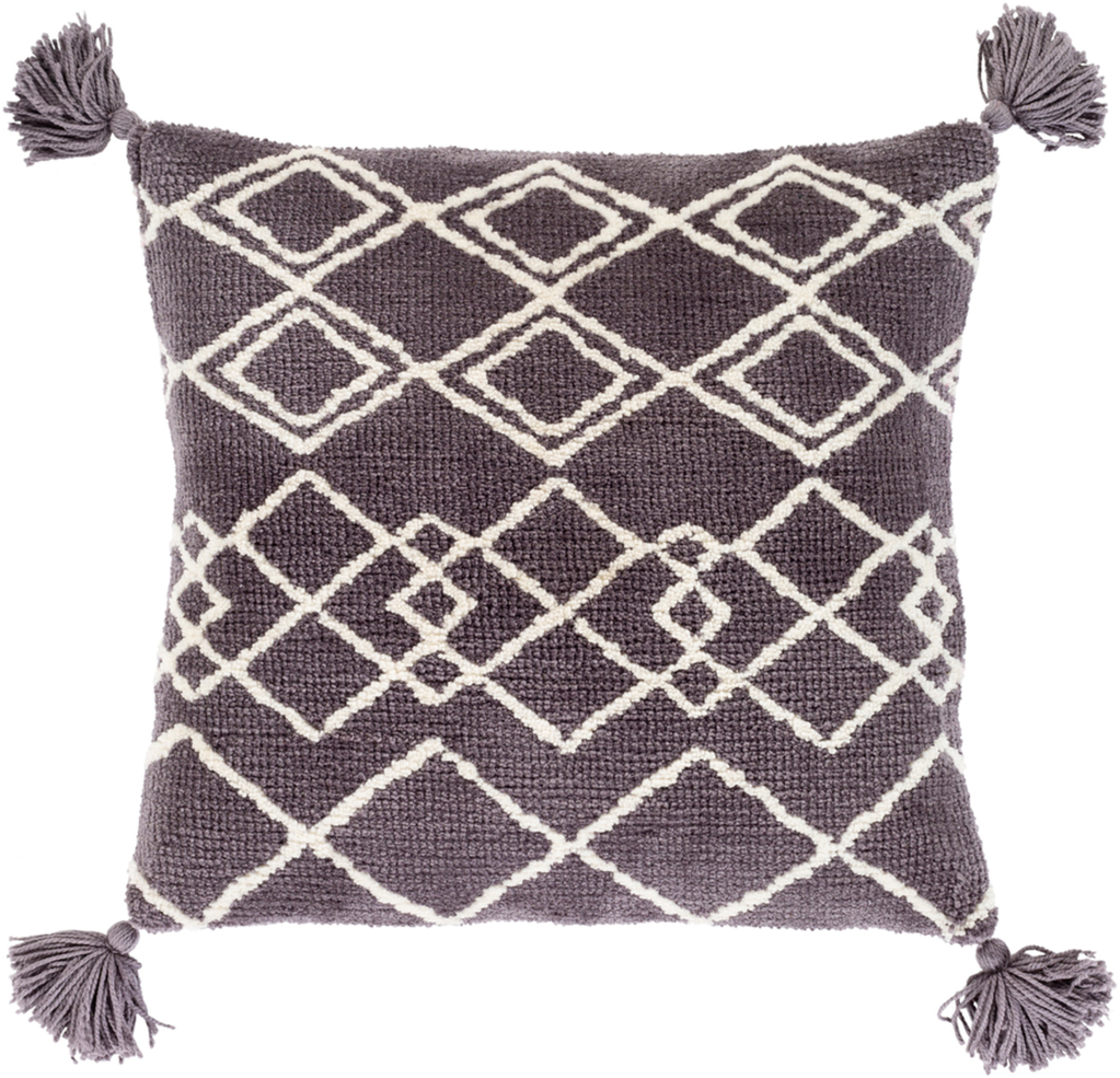 Avah Pillow, 20" x 20", Charcoal - Roam Common