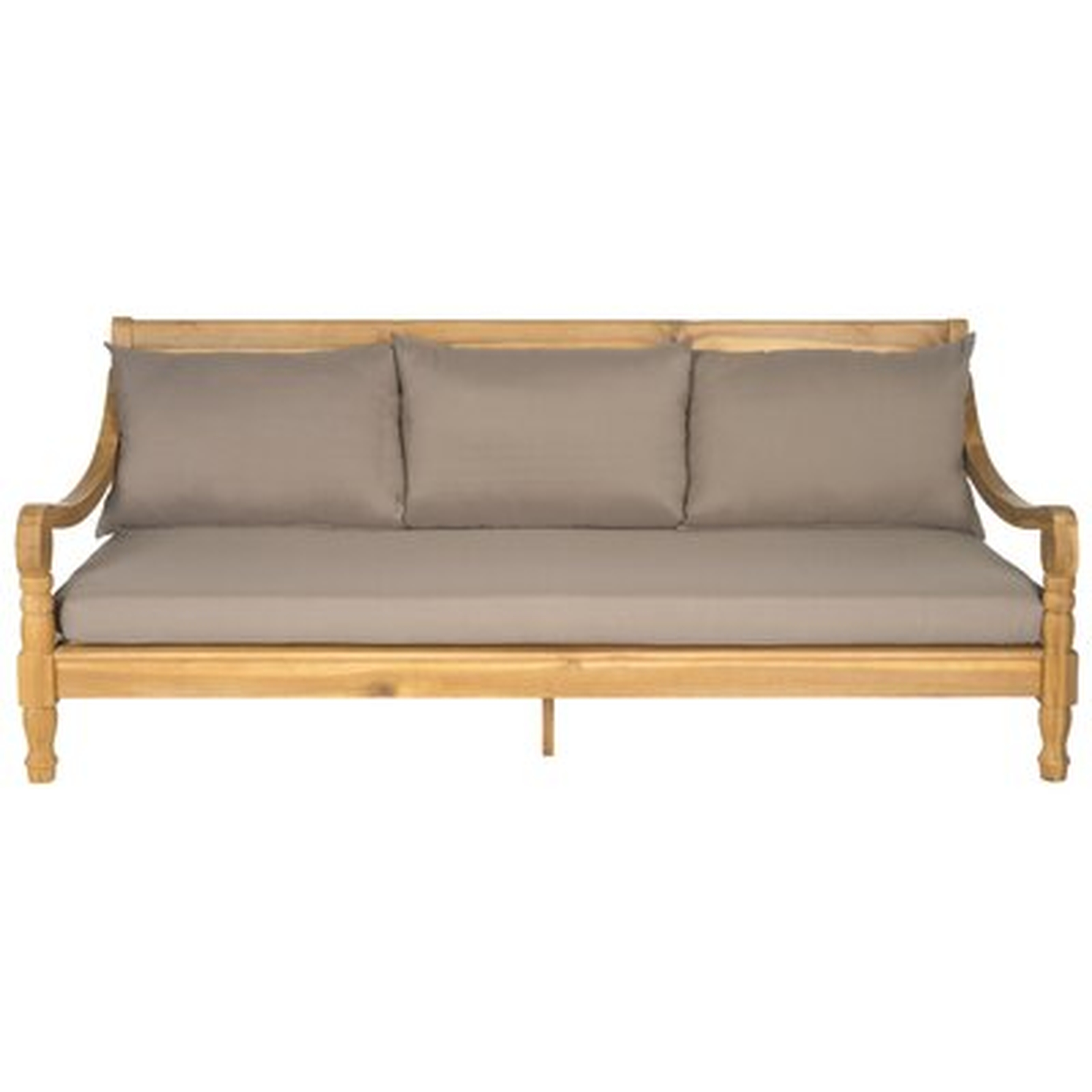Roush Teak Patio Daybed with Cushions - Wayfair