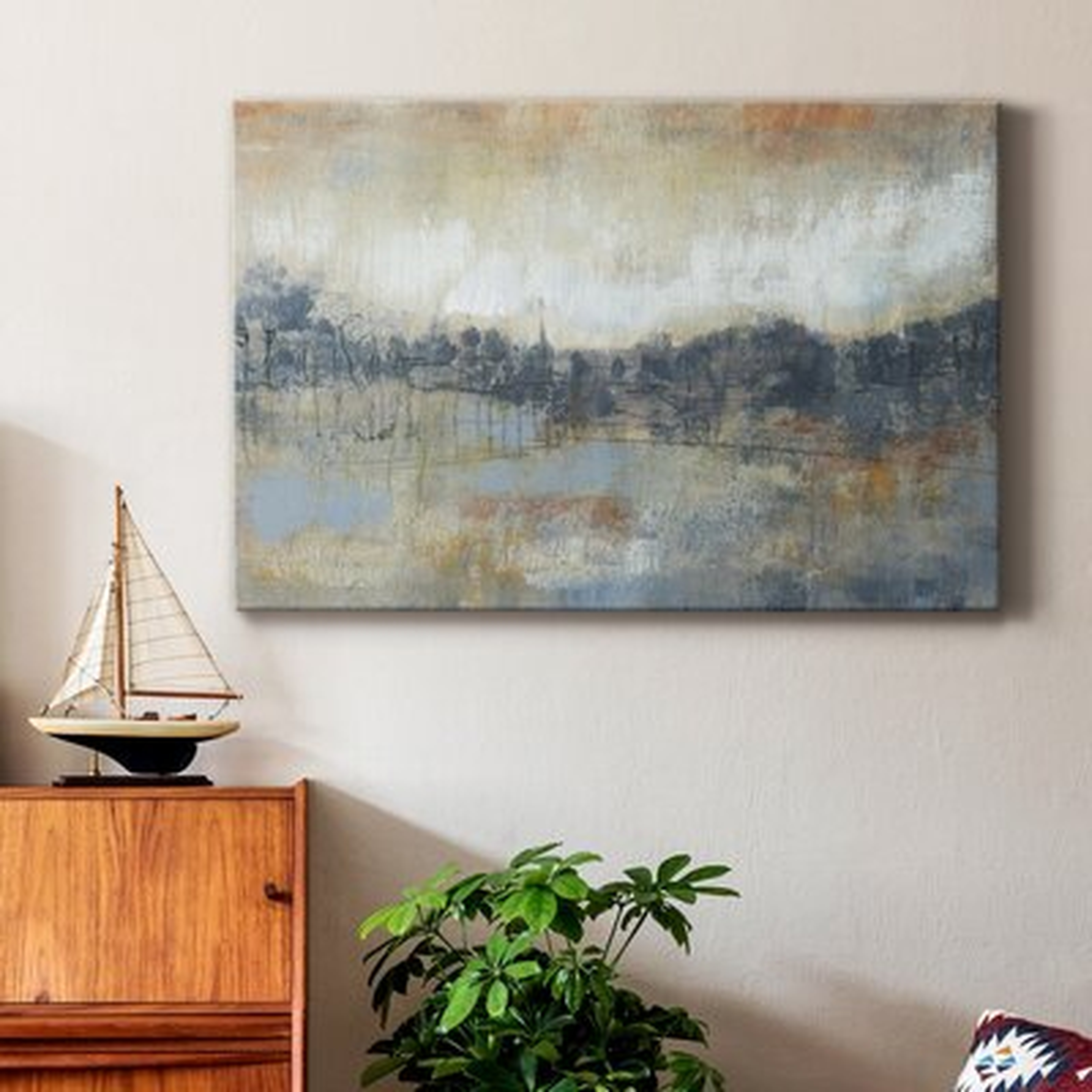 Cool Grey Horizon I Premium Gallery Wrapped Canvas - Ready To Hang - Wayfair
