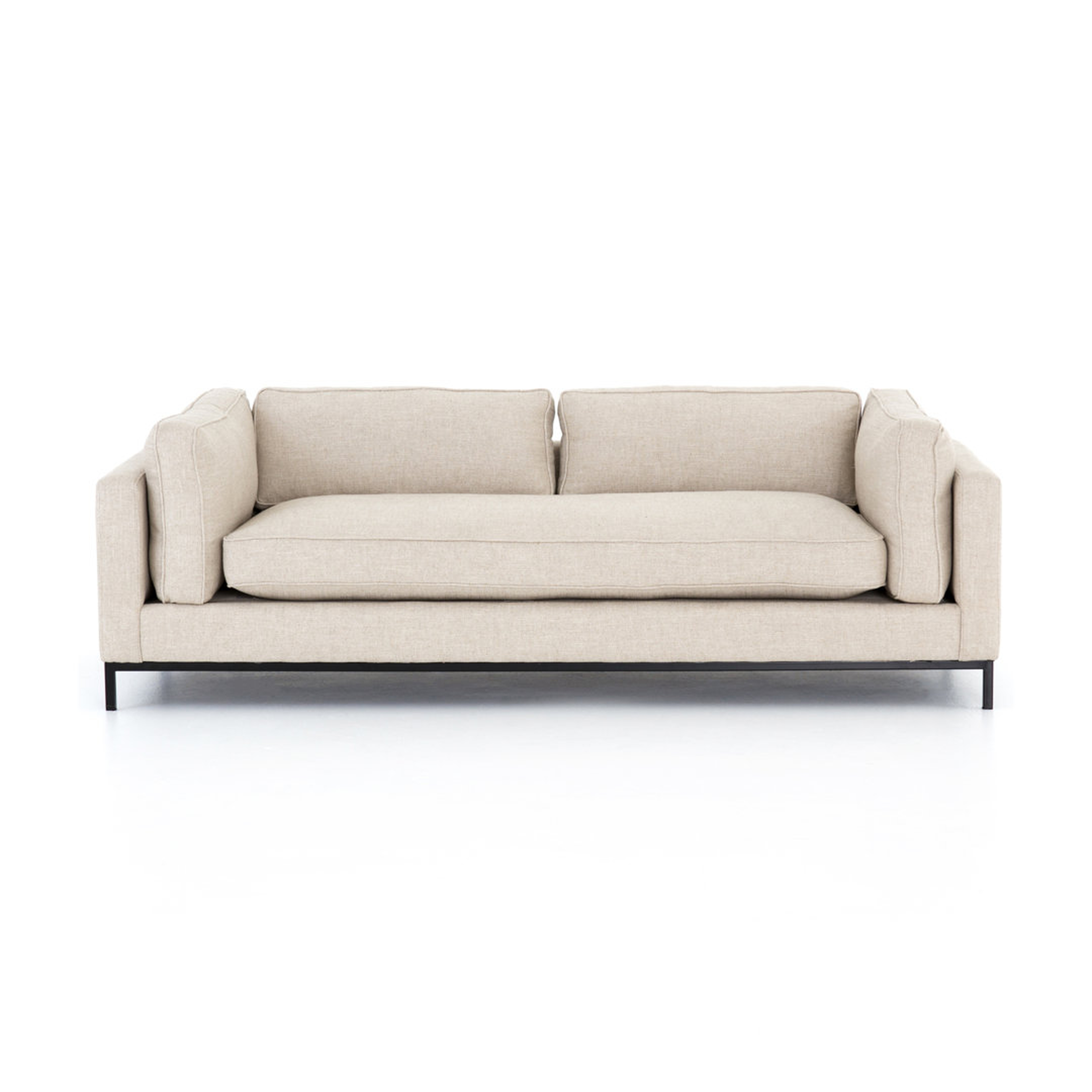 "Four Hands Grammercy 92"" Square Arm Sofa with Reversible Cushions" - Perigold