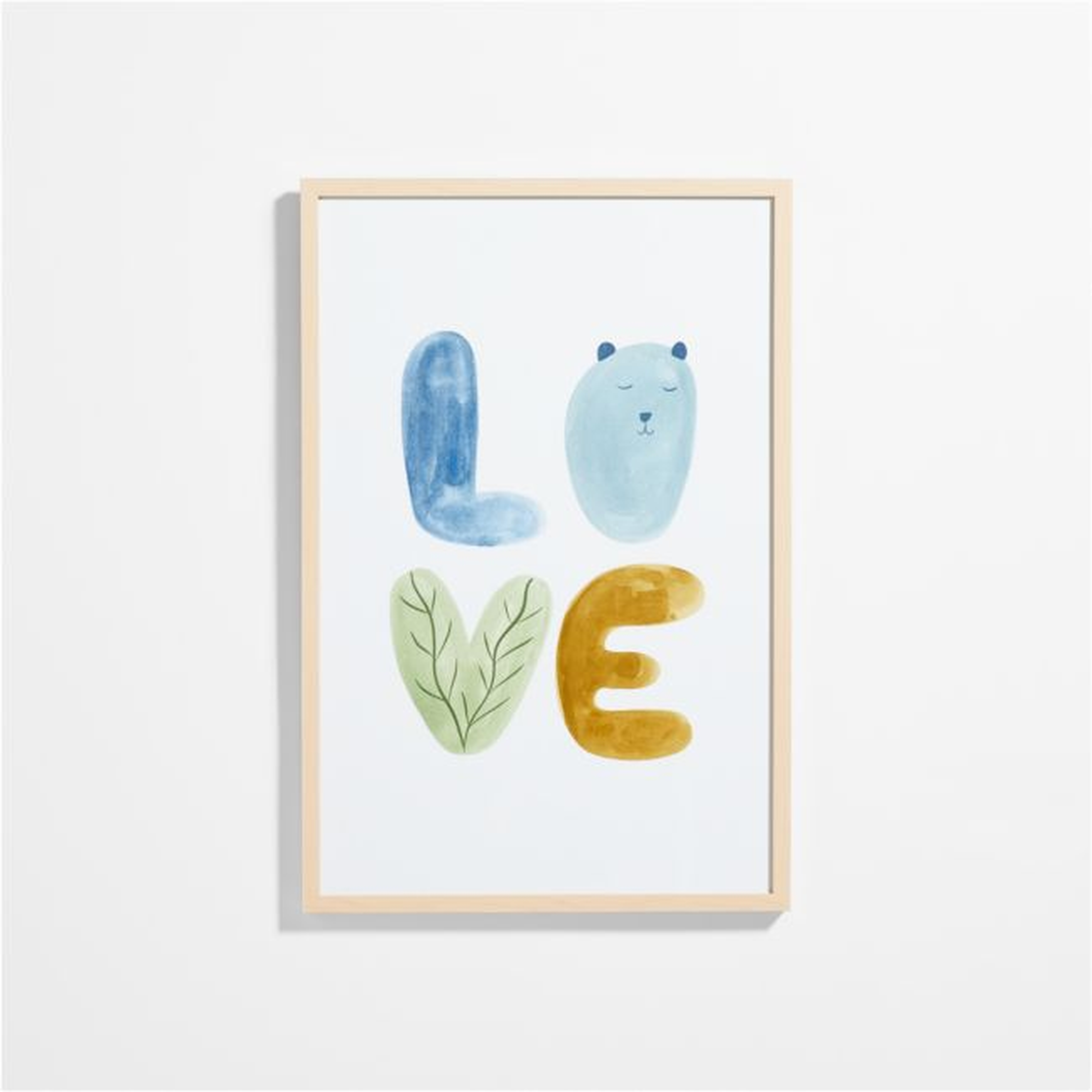 Love Large Framed Wall Art Print - Crate & Kids