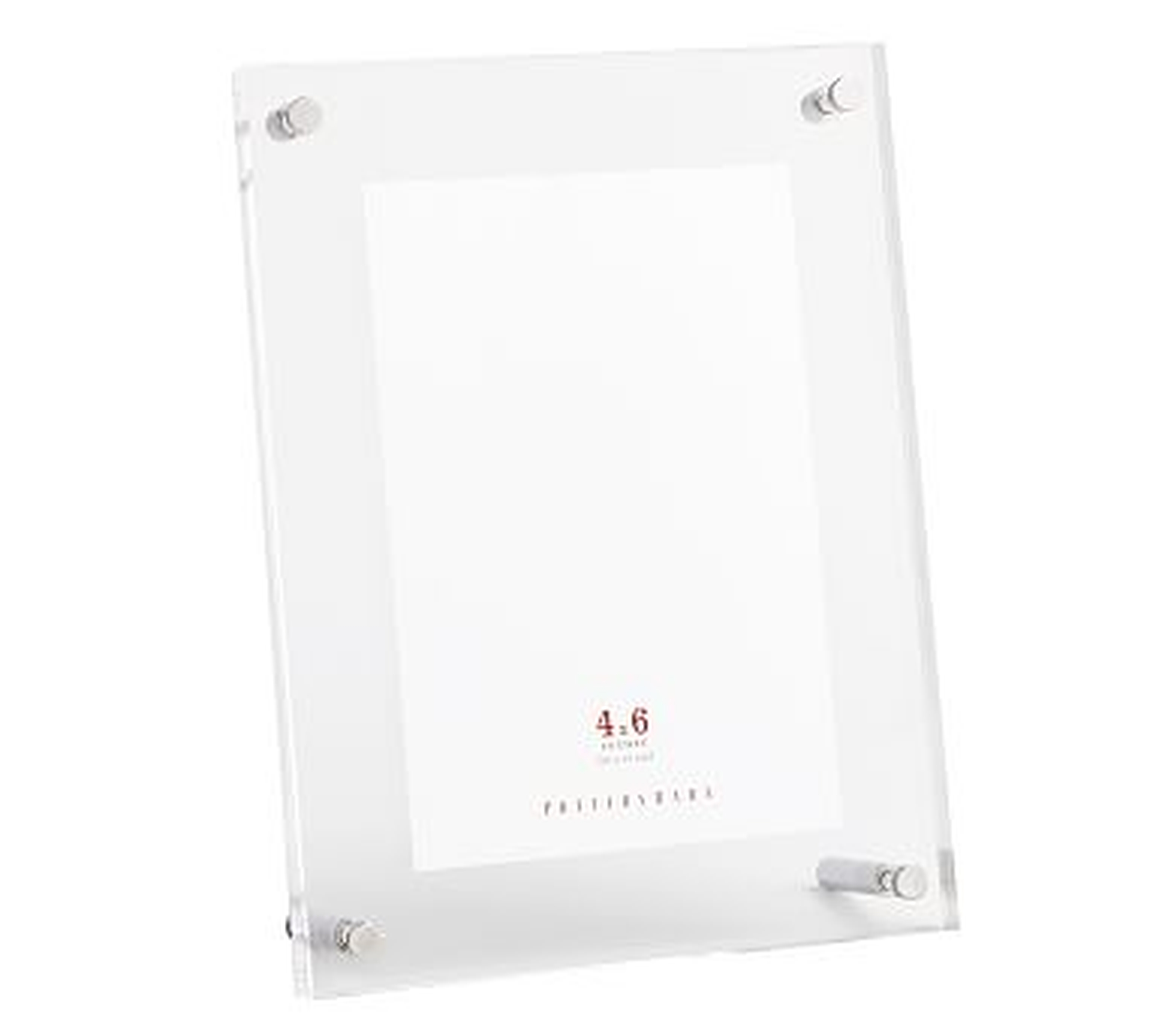 Acrylic Tabletop Picture Frame, Silver, 4" x 6" - Pottery Barn
