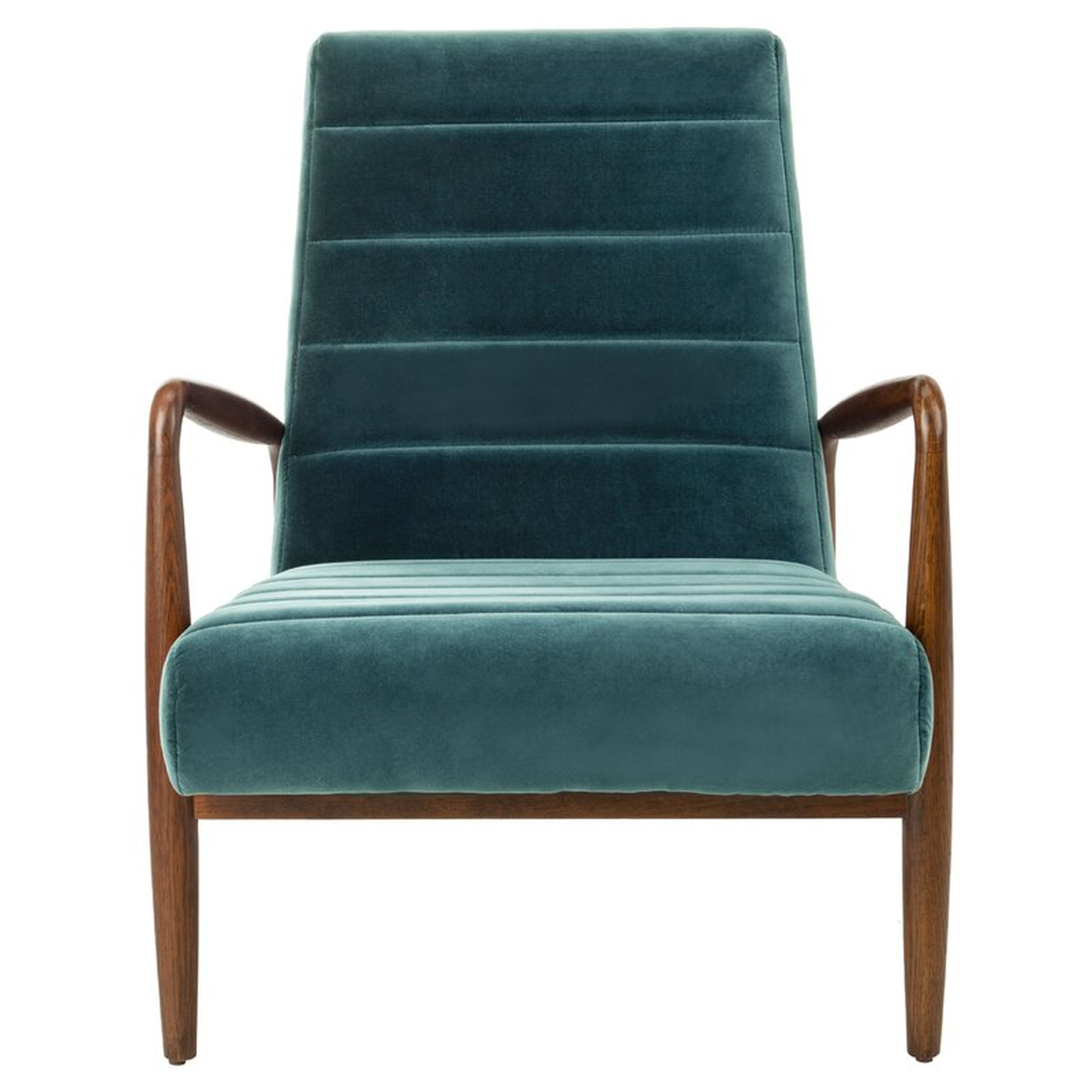 Willow Channel Tufted 22" Armchair Upholstery Color: Dark Teal - Perigold