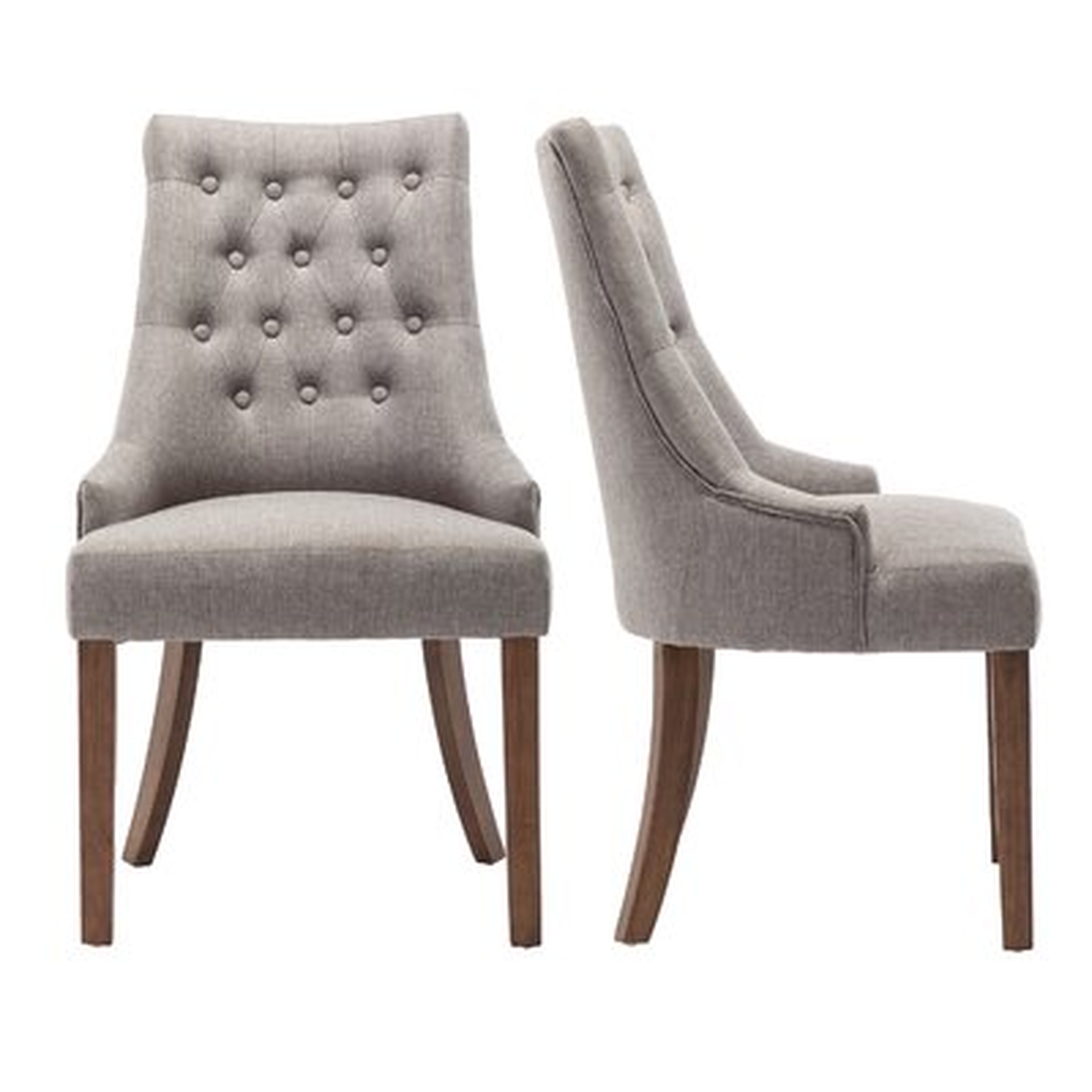 PARSONS DINING CHAIR Modern Elegant Button-Tufted Upholstered Fabric, Set Of 2 - Wayfair