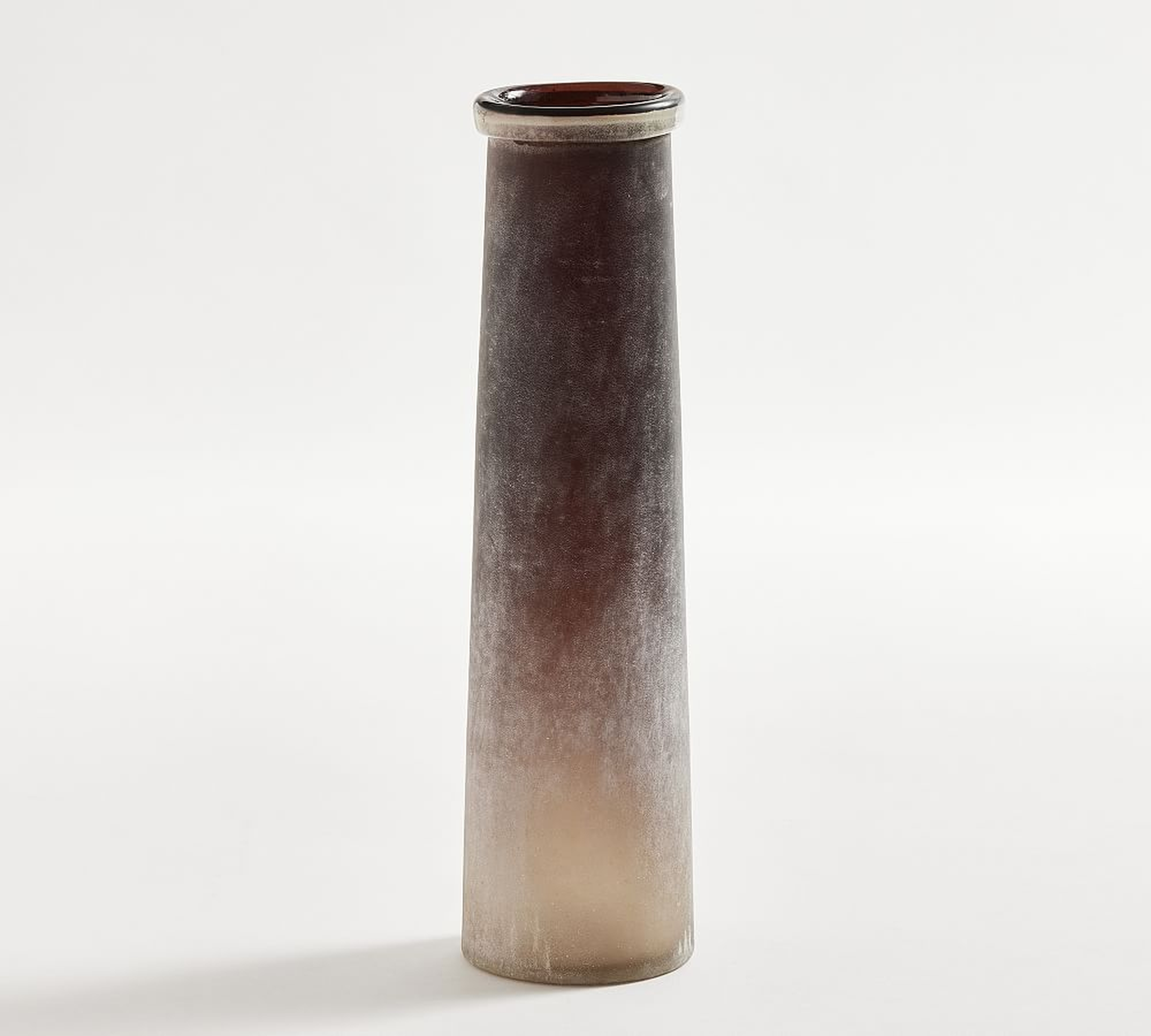 Frosted Glass Vases, XL, Brown - Pottery Barn