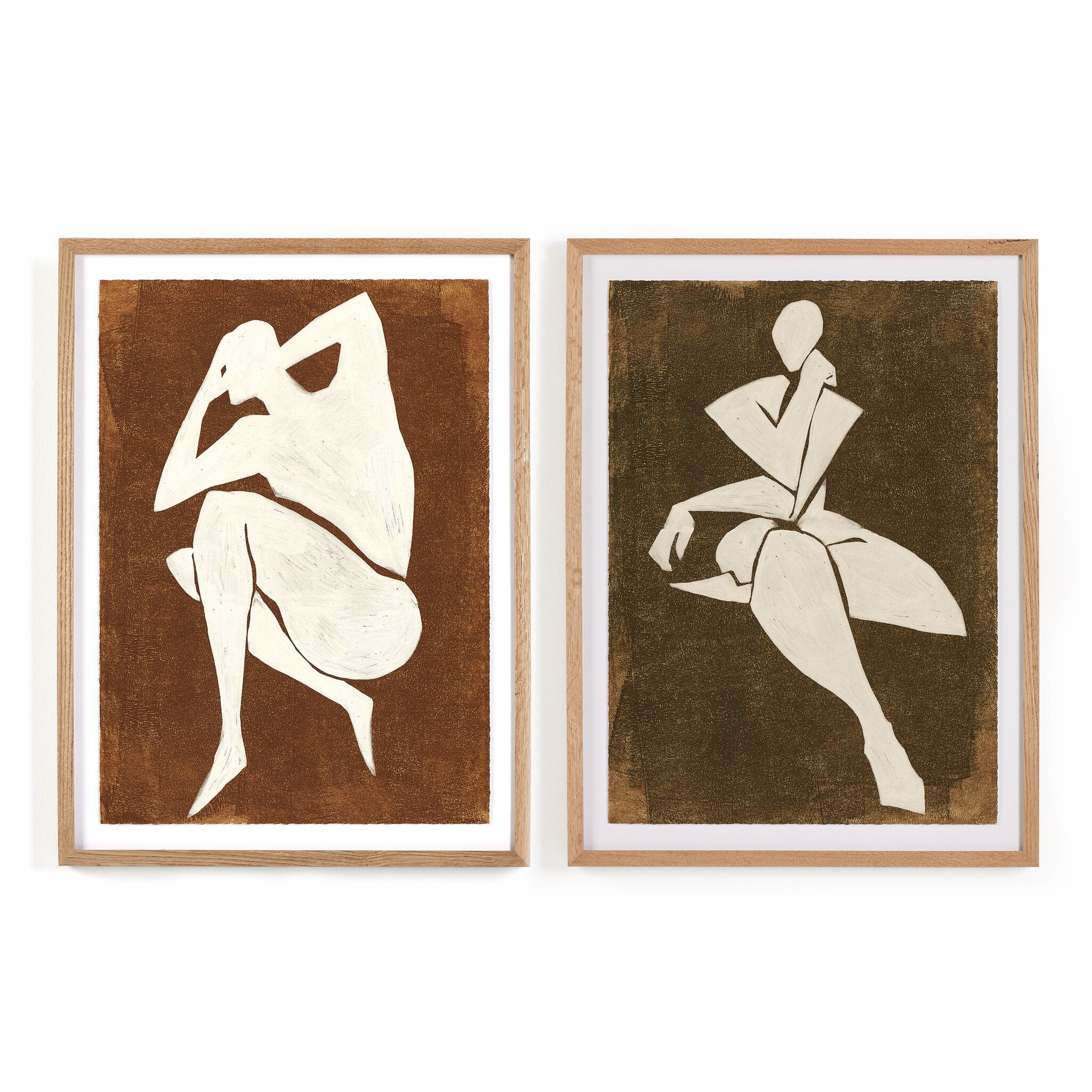Ponder Diptych by Coup D'esprit - Vertical Grain 2.5 White Oak - Four Hands