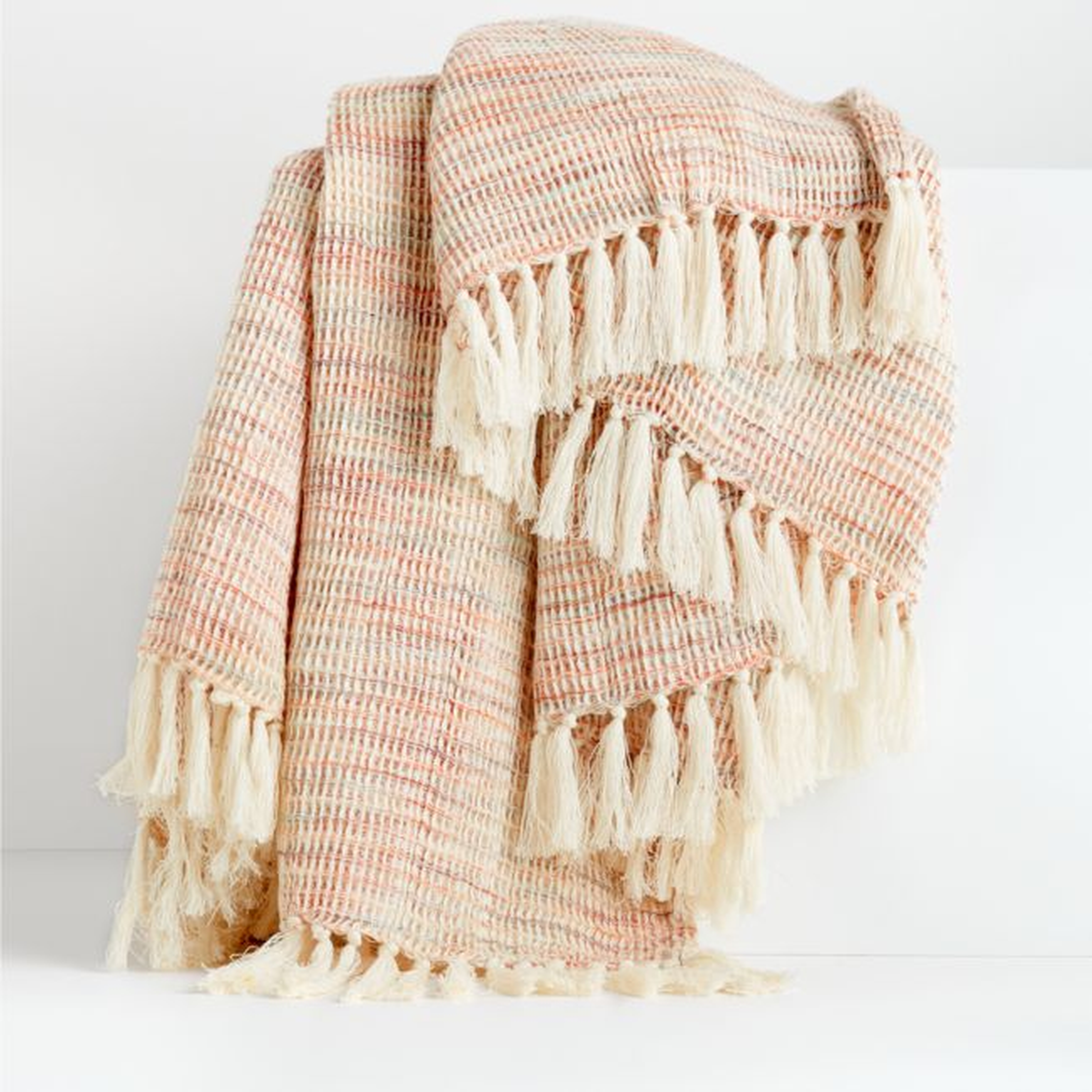 Cyril Waffle Weave Throw Blanket, 40" x 70" - Crate and Barrel