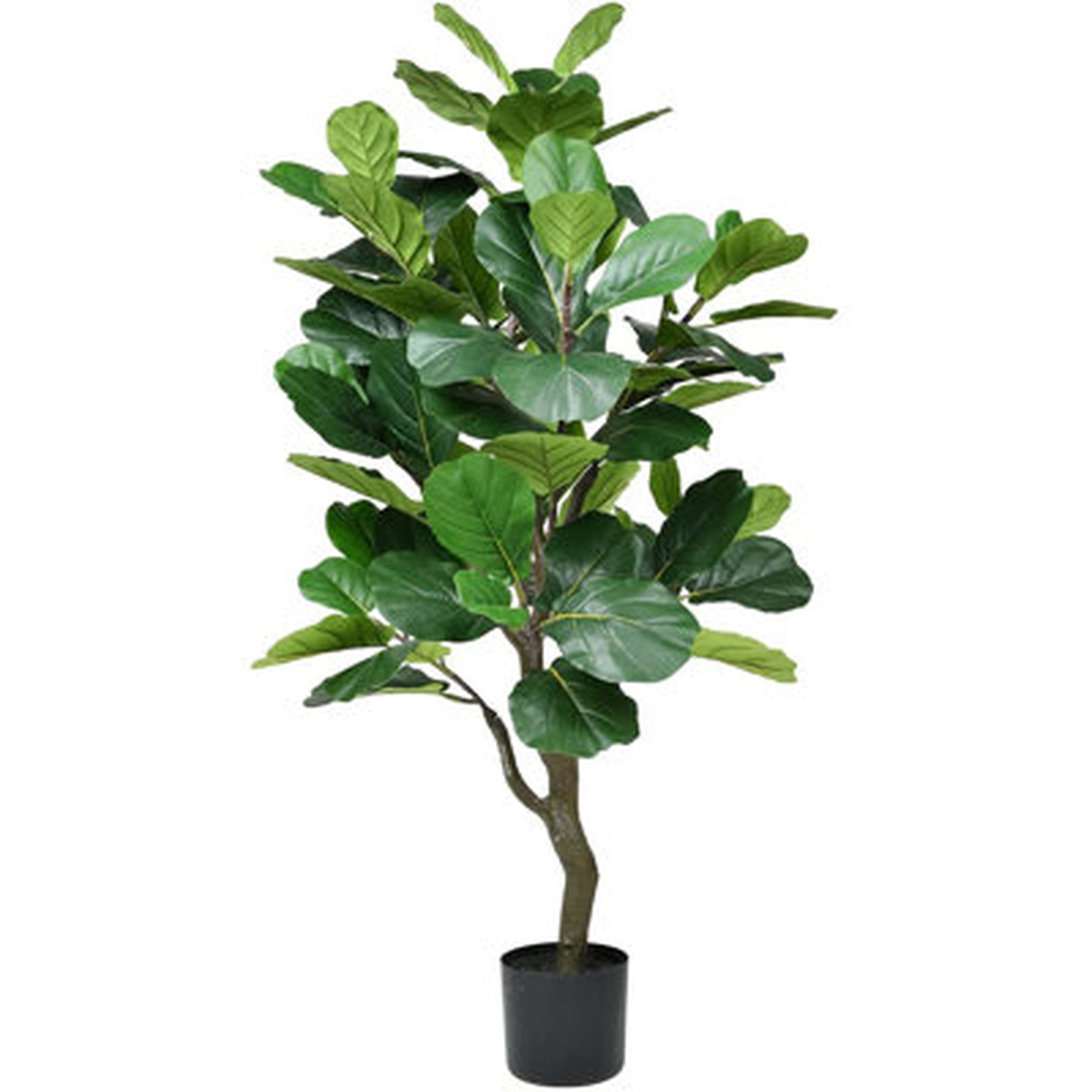 4.26Ft Artificial Plant Fiddle Leaf Fig Tree Fake Tree In Pot Natural Faux Tree Ficus Lyrata Greenery Plant Indoor Outdoor Decor For House Home Office - Wayfair