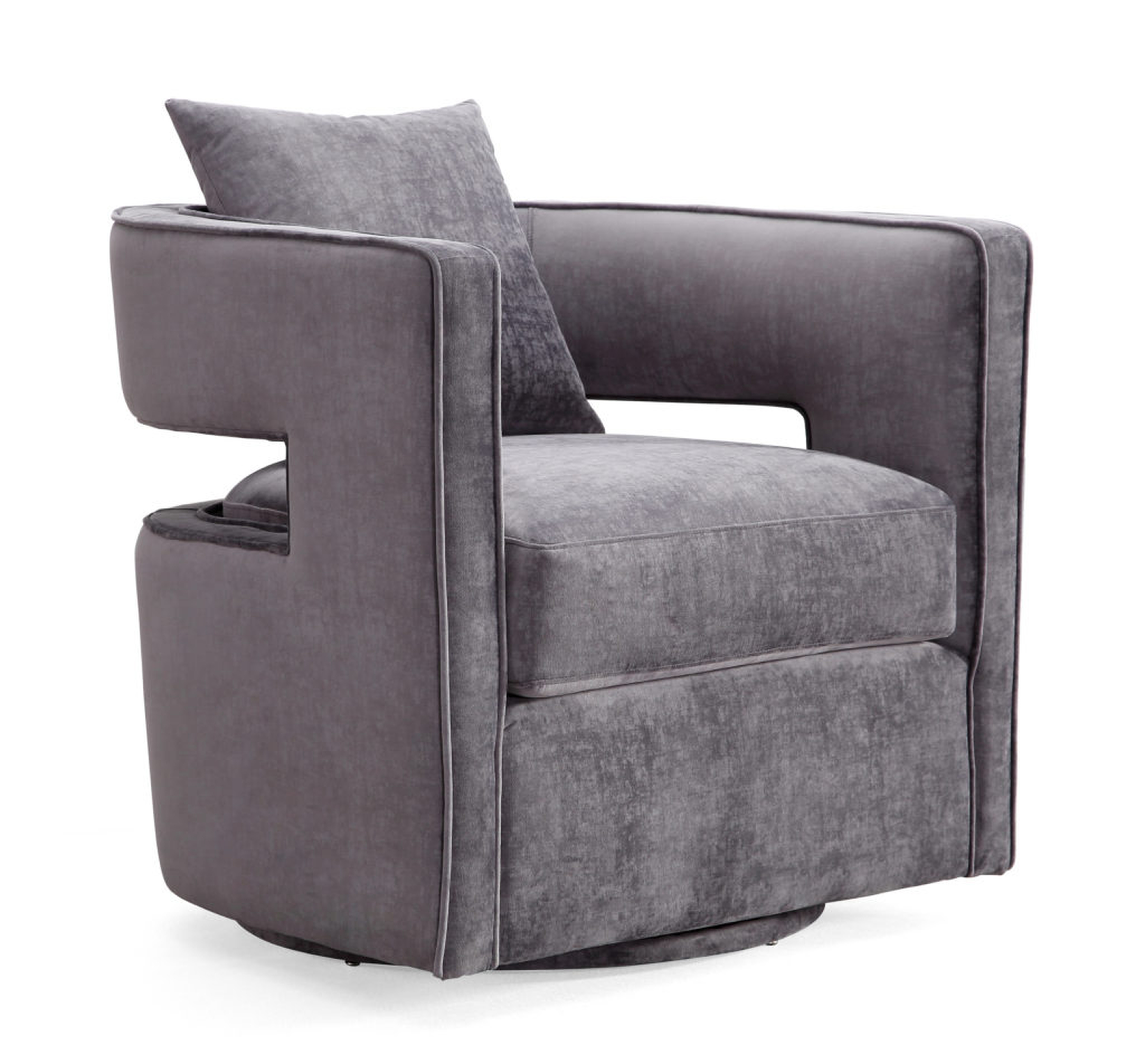 Kennedy Grey Swivel Chair - Maren Home