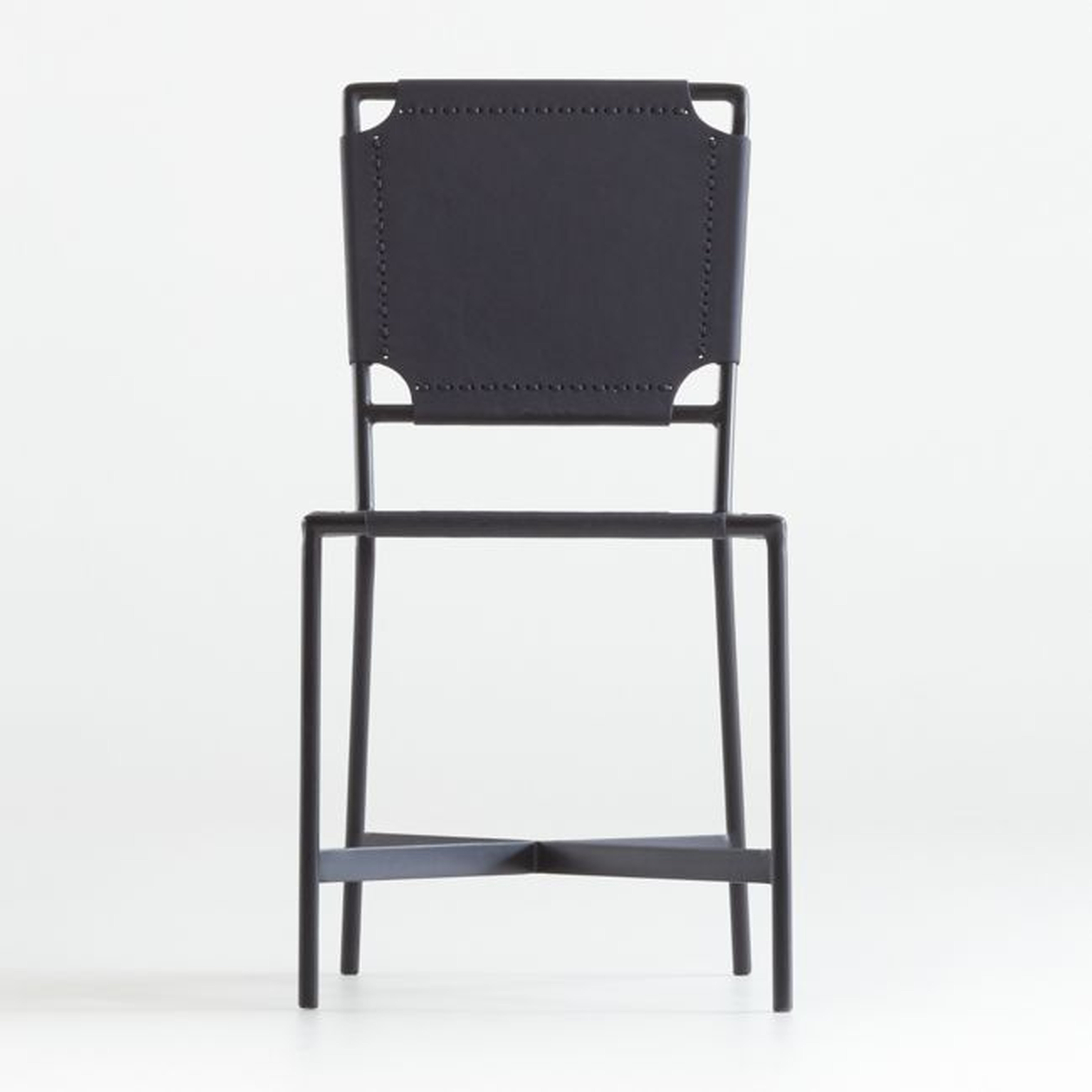 Laredo Black Leather Dining Chair - Crate and Barrel