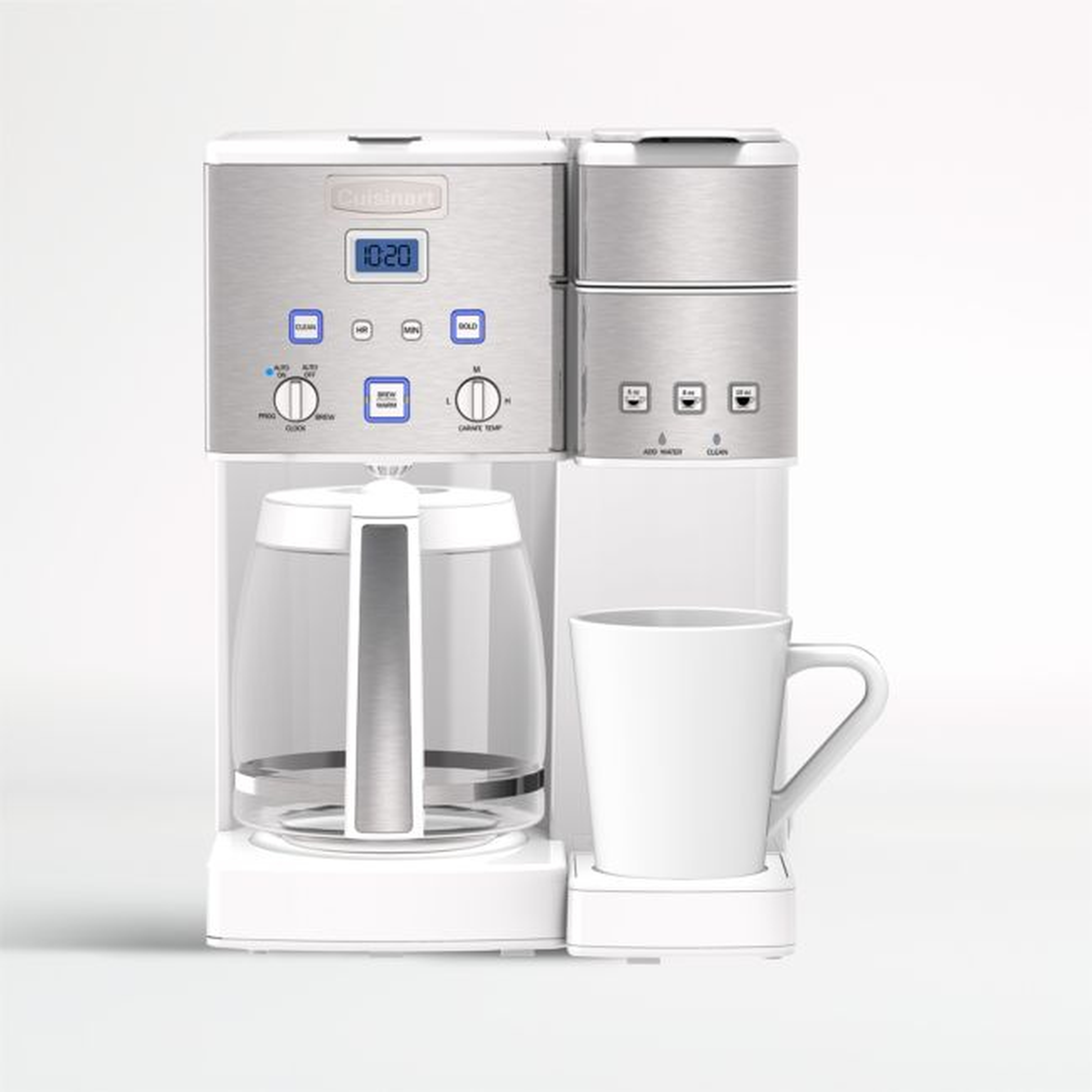 Cuisinart Â® Coffee Center Â® White 12-Cup Coffee Maker and Single-Serve Brewer - Crate and Barrel