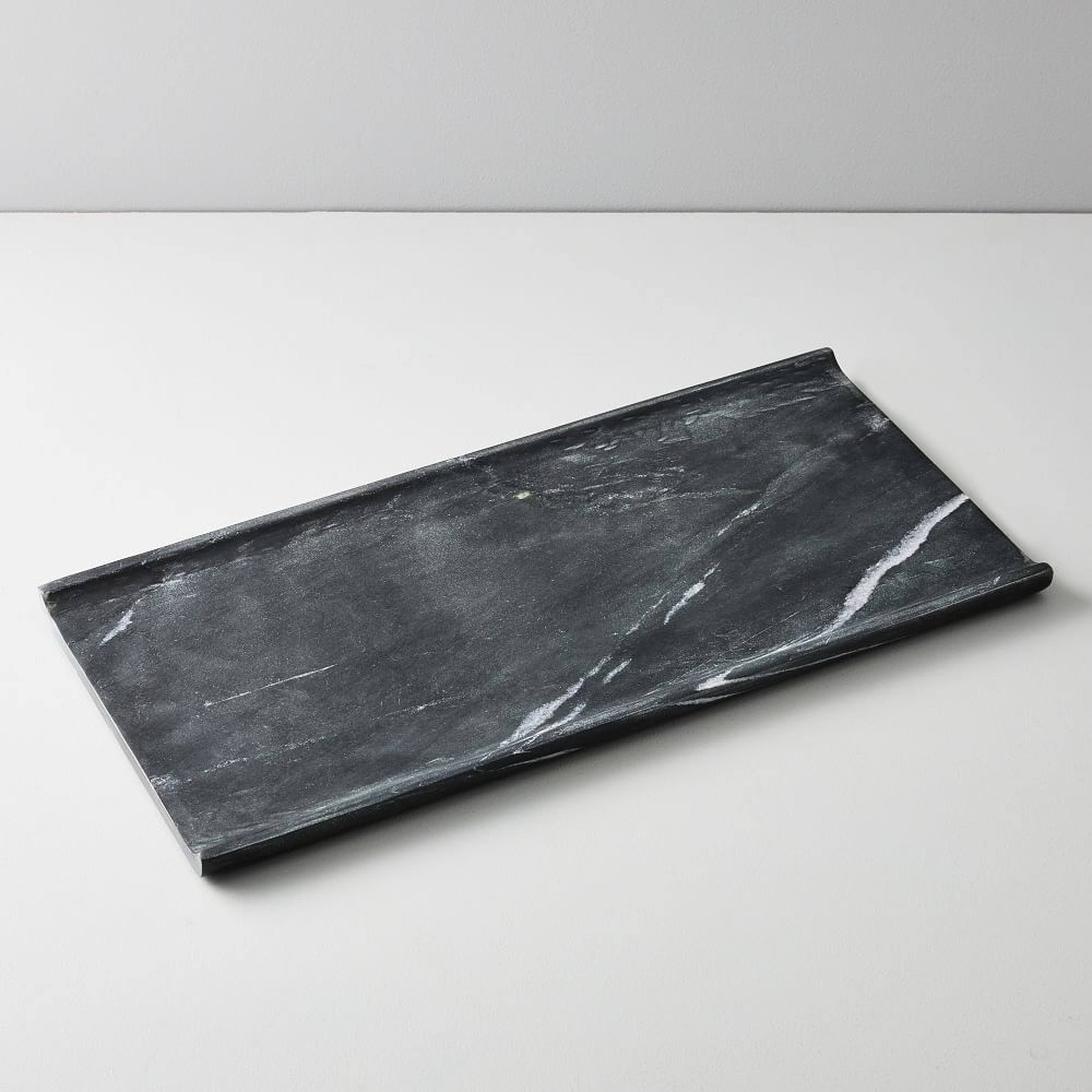 Pure Foundation Marble Tray, Large, Black - West Elm