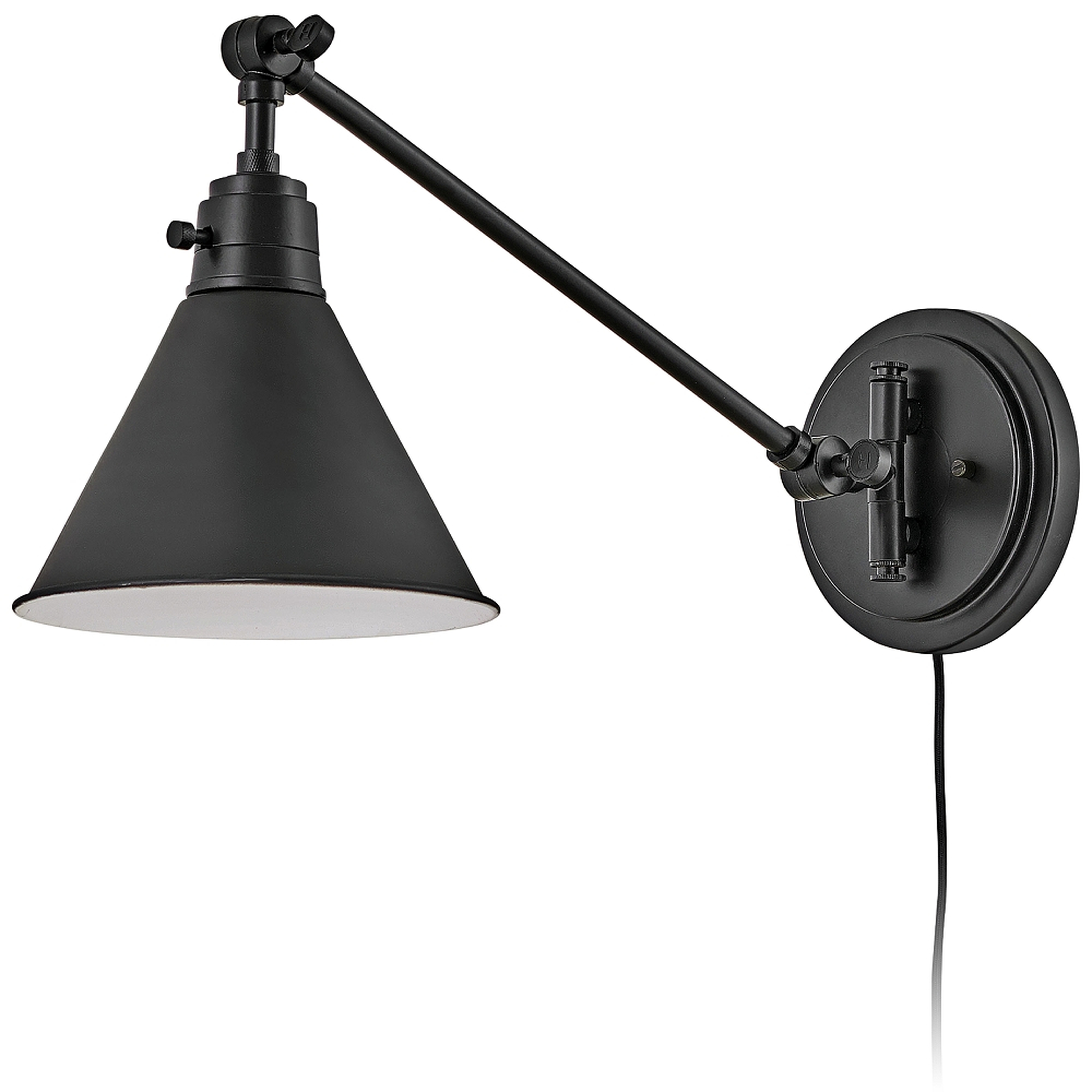 Hinkley Arti Black Adjustable Hardwire Wall Lamp - Style # 78T74 - Lamps Plus