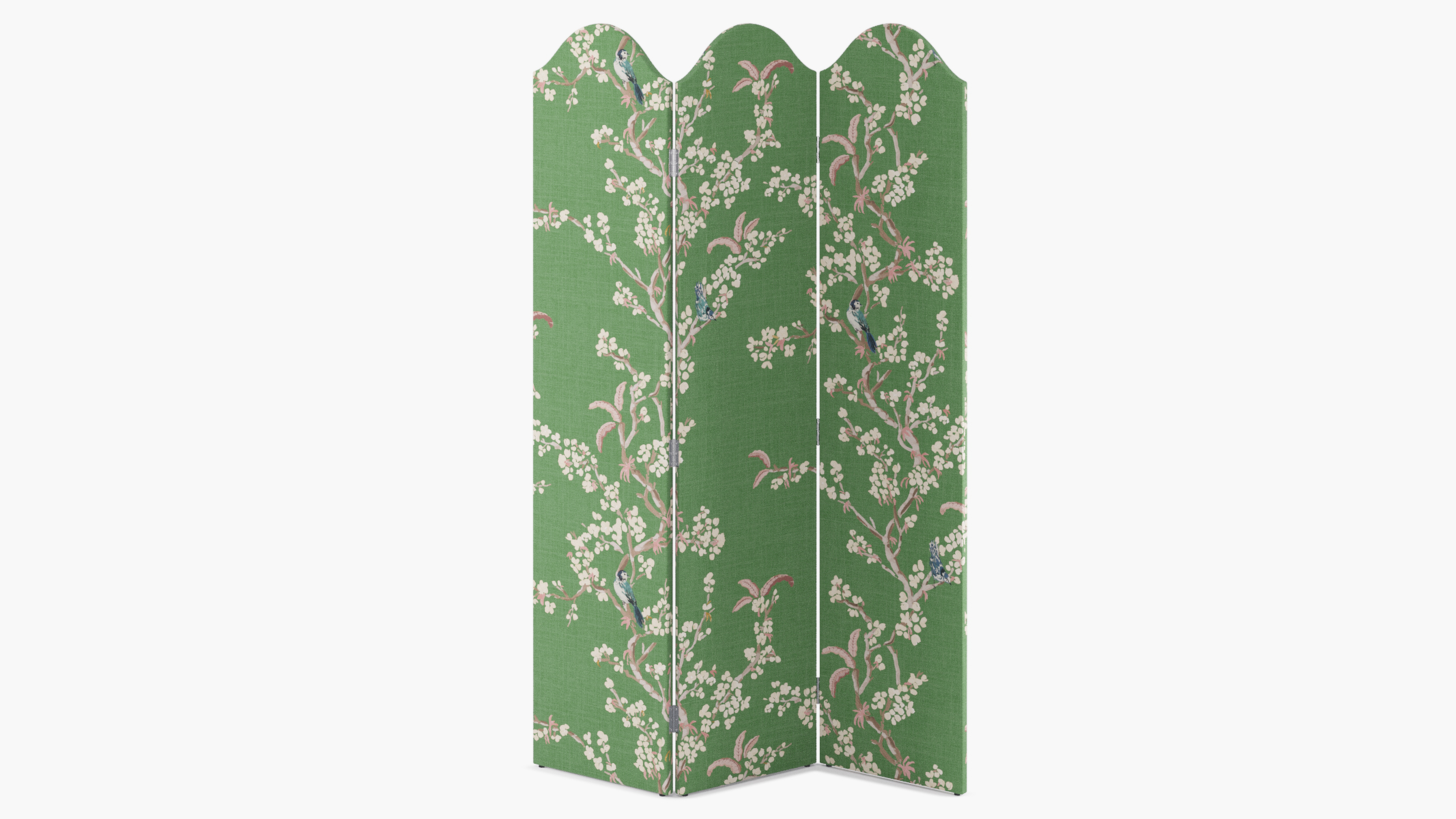 Scalloped Screen, Jade Cherry Blossom - The Inside