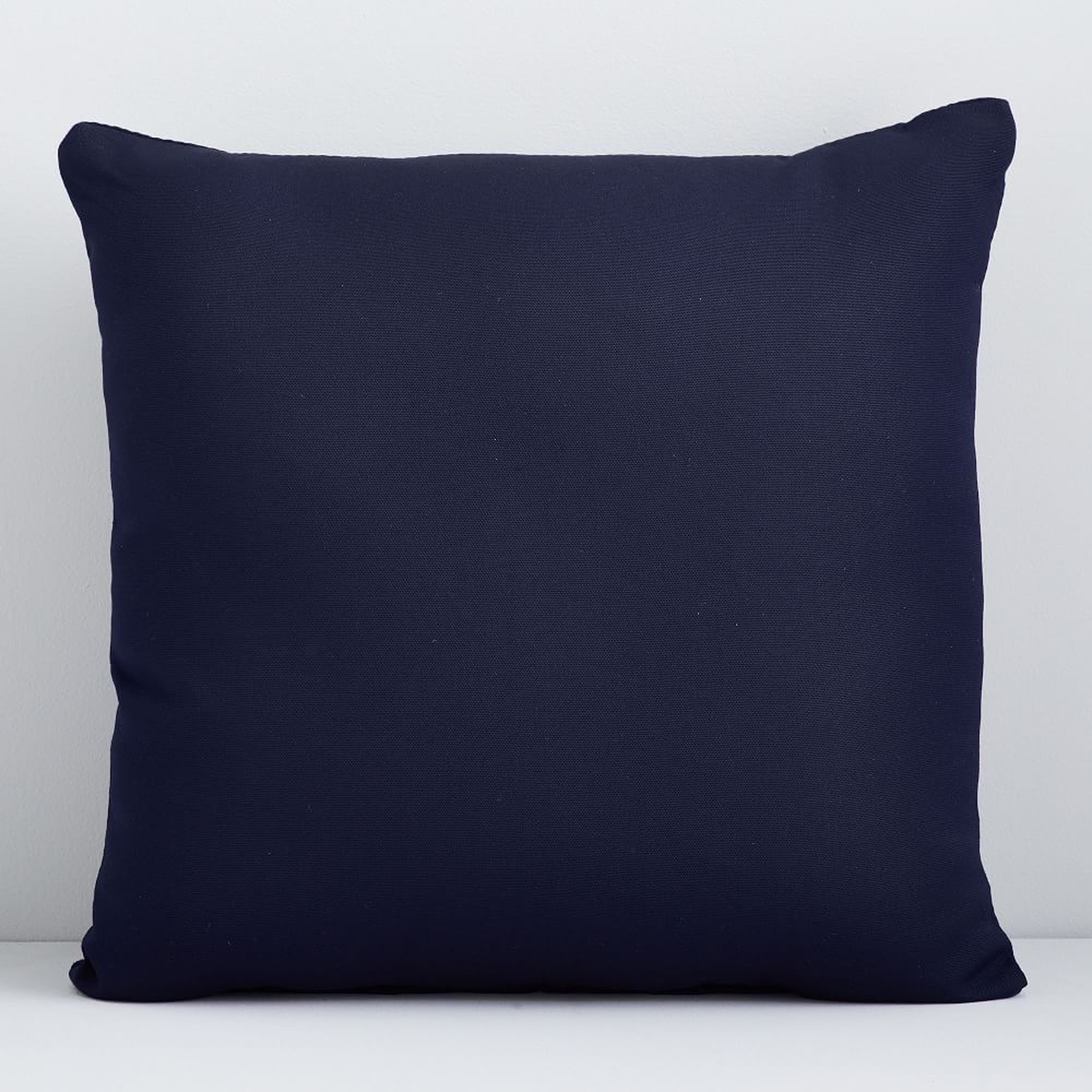 Sunbrella Indoor/Outdoor Canvas Pillow, 24"x24", Navy, Set of 2 - West Elm