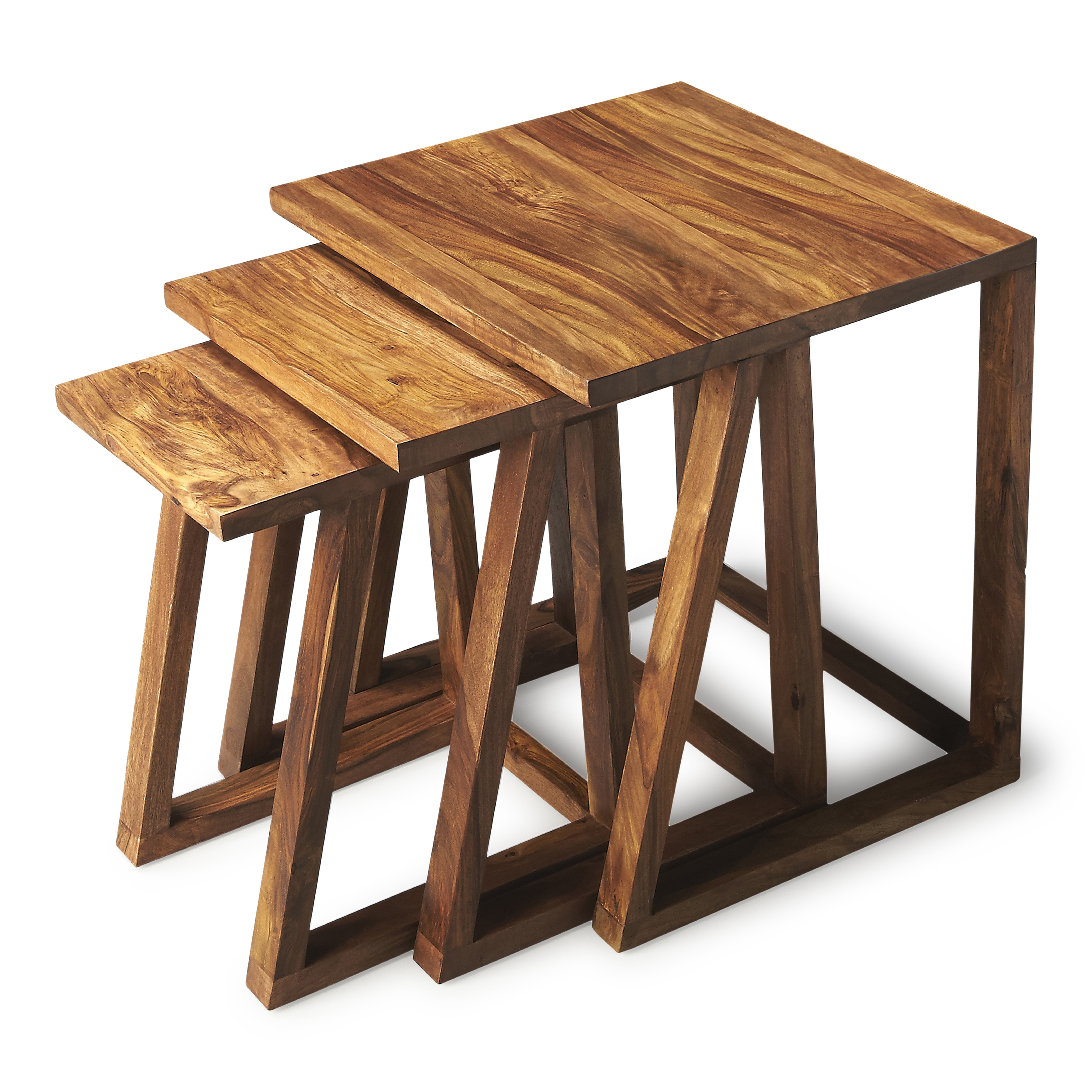 Mira Brown Nesting Side Tables - Butler Specialty Co.
