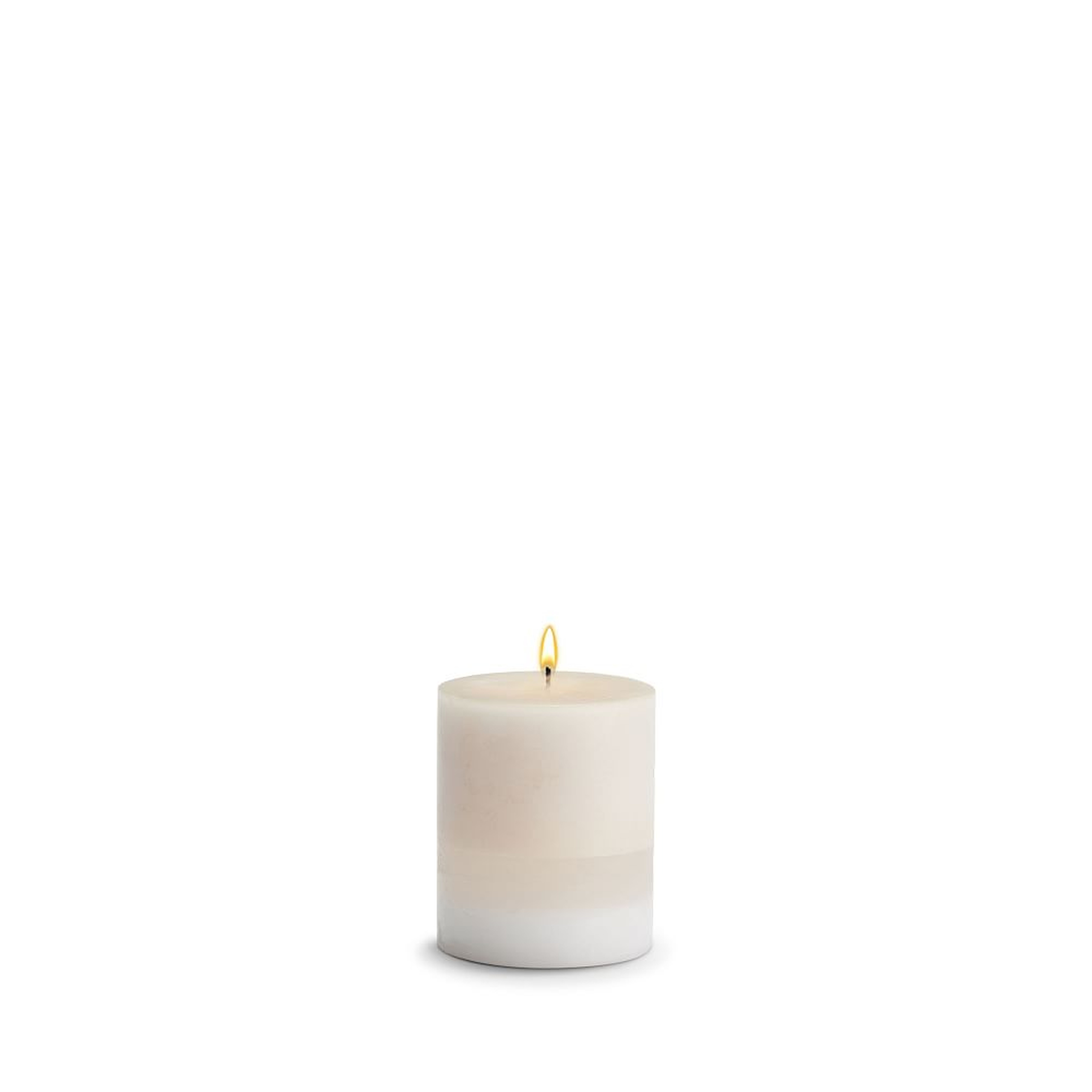 Pillar Candle, Wax, Amber Rose, 3"x3" - West Elm
