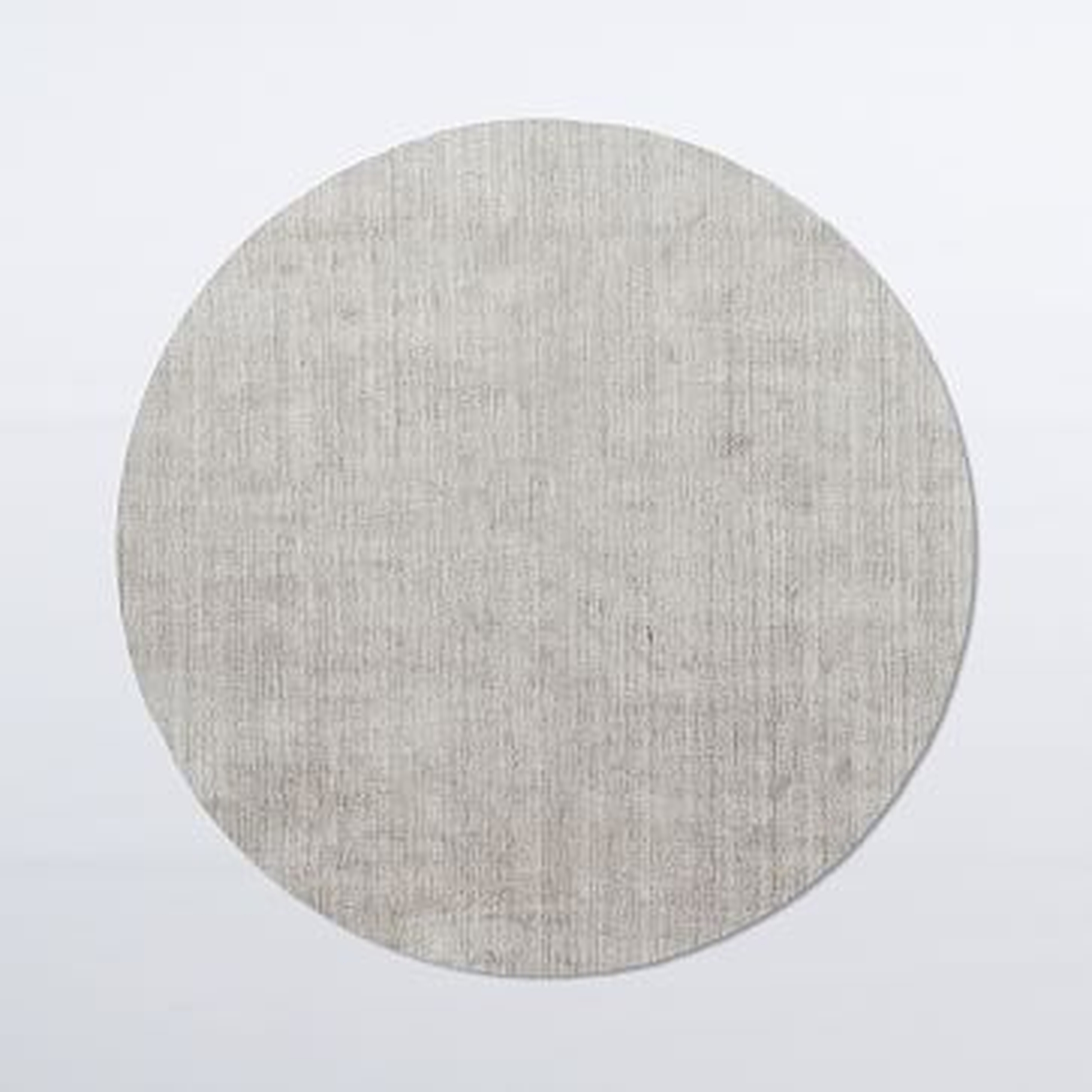 Hand Loomed Shine Rug, 6x6 Round, Silver - West Elm