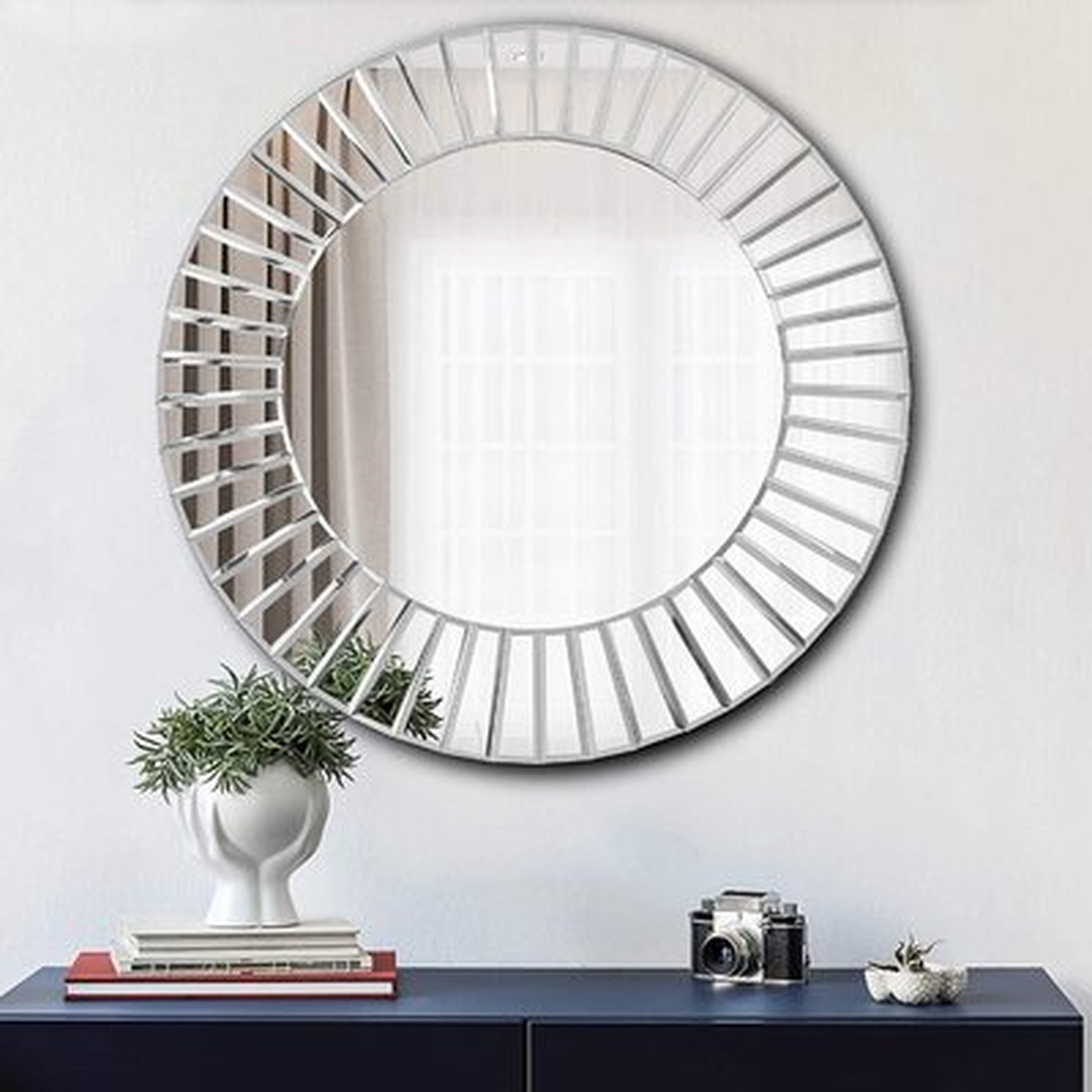 Beveled Mirror/Polished Mirror For Wall Decorating,Round, Wall Decorative Sun Shape Mirror. - Wayfair