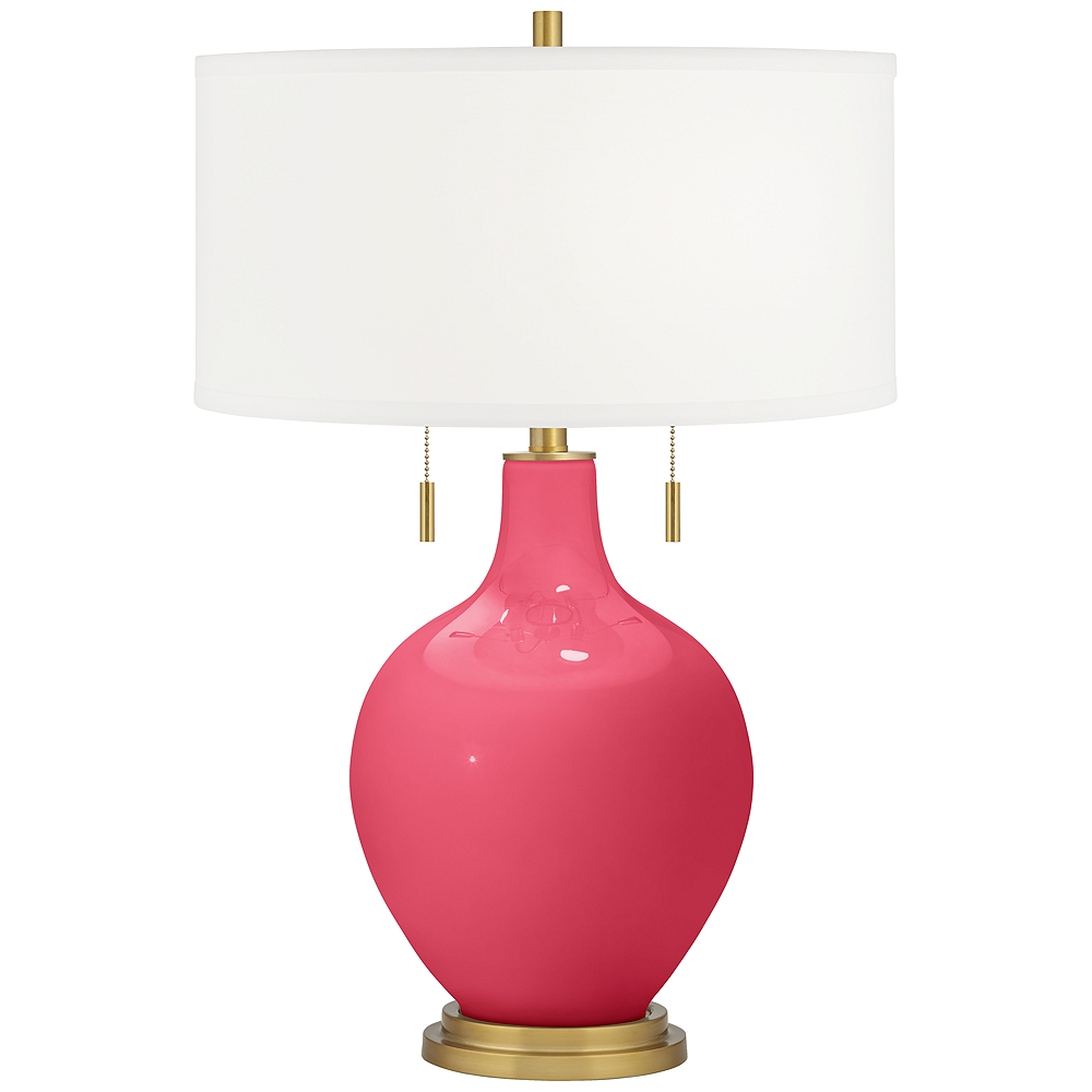 Eros Pink Toby Brass Accents Table Lamp - Style # 95P18 - Lamps Plus
