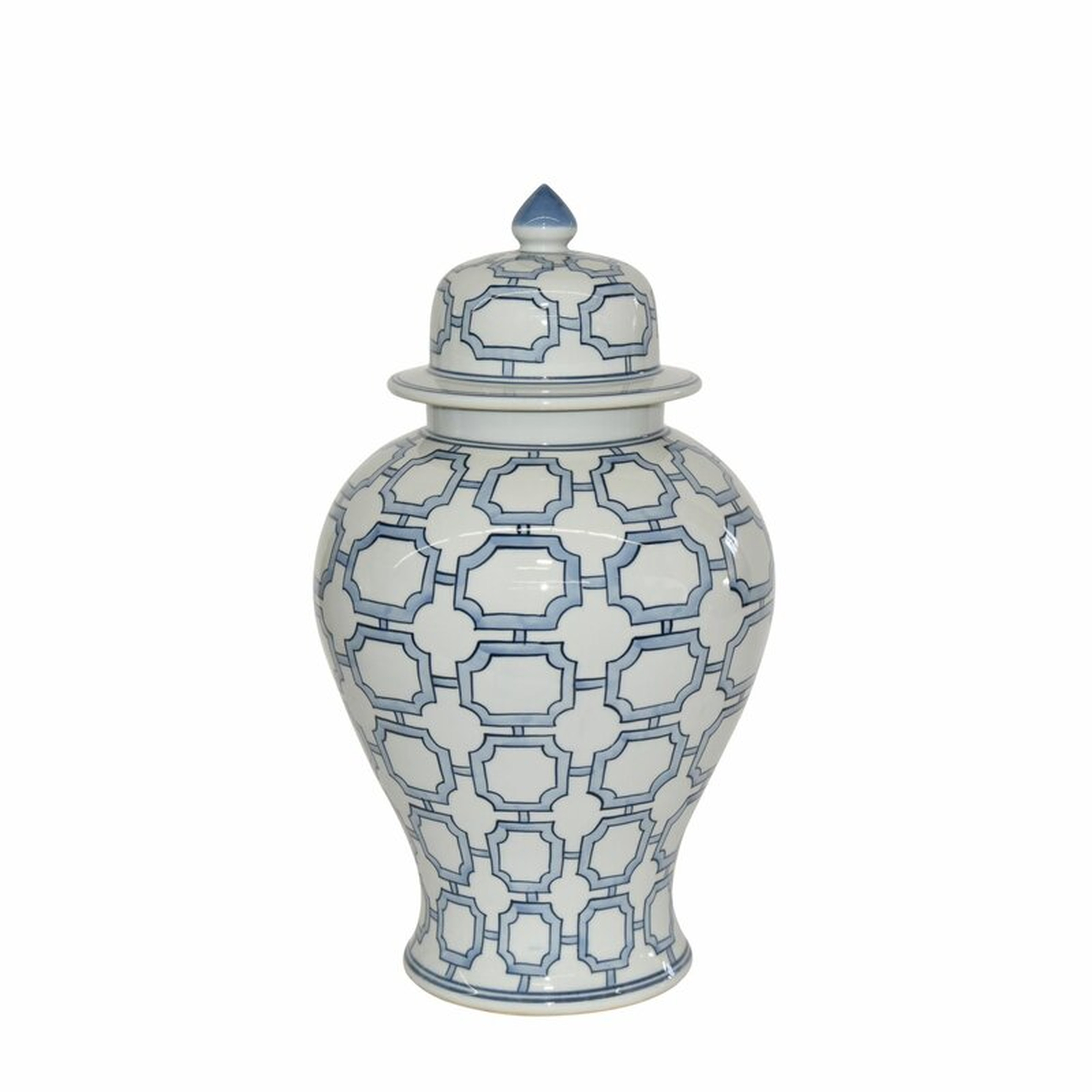 Legend of Asia Blue/White 18"" Indoor / Outdoor Porcelain Ginger Jar - Perigold