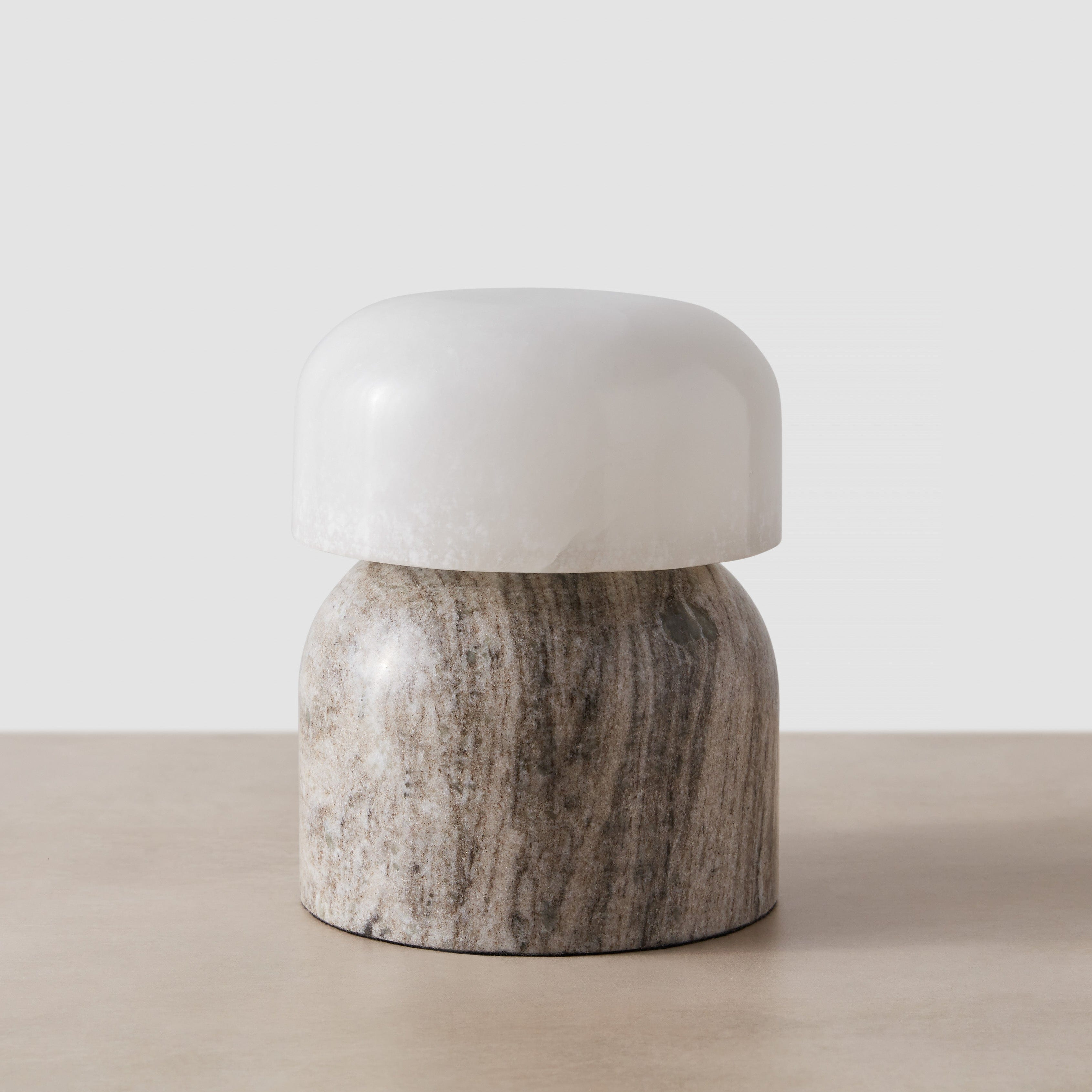 The Citizenry Veda Marble Table Lamp | Tan/Beige - The Citizenry