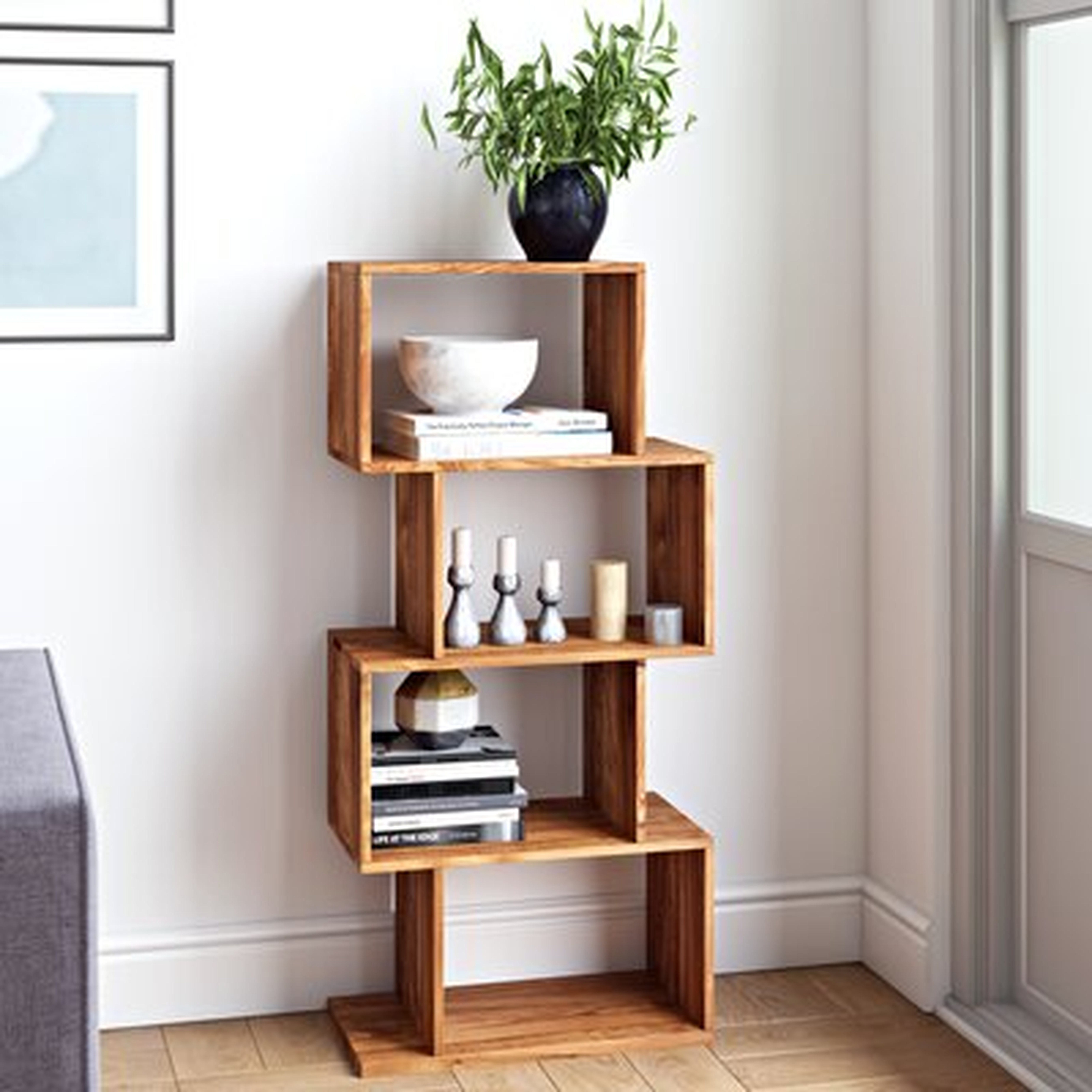 Medeiros Geometric Bookcase - Wayfair