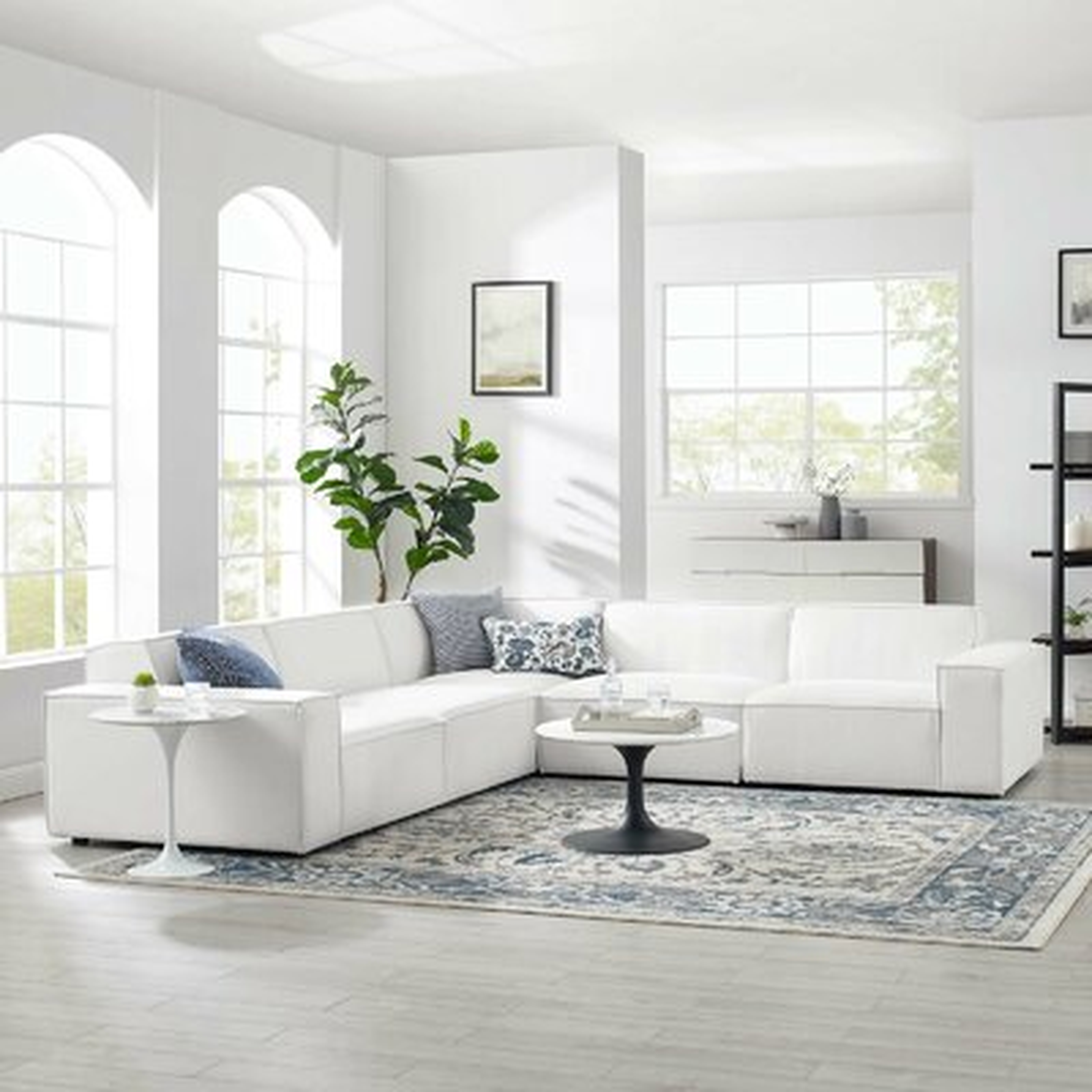 Aa'Isha 5-Piece Sectional Sofa In White - Wayfair