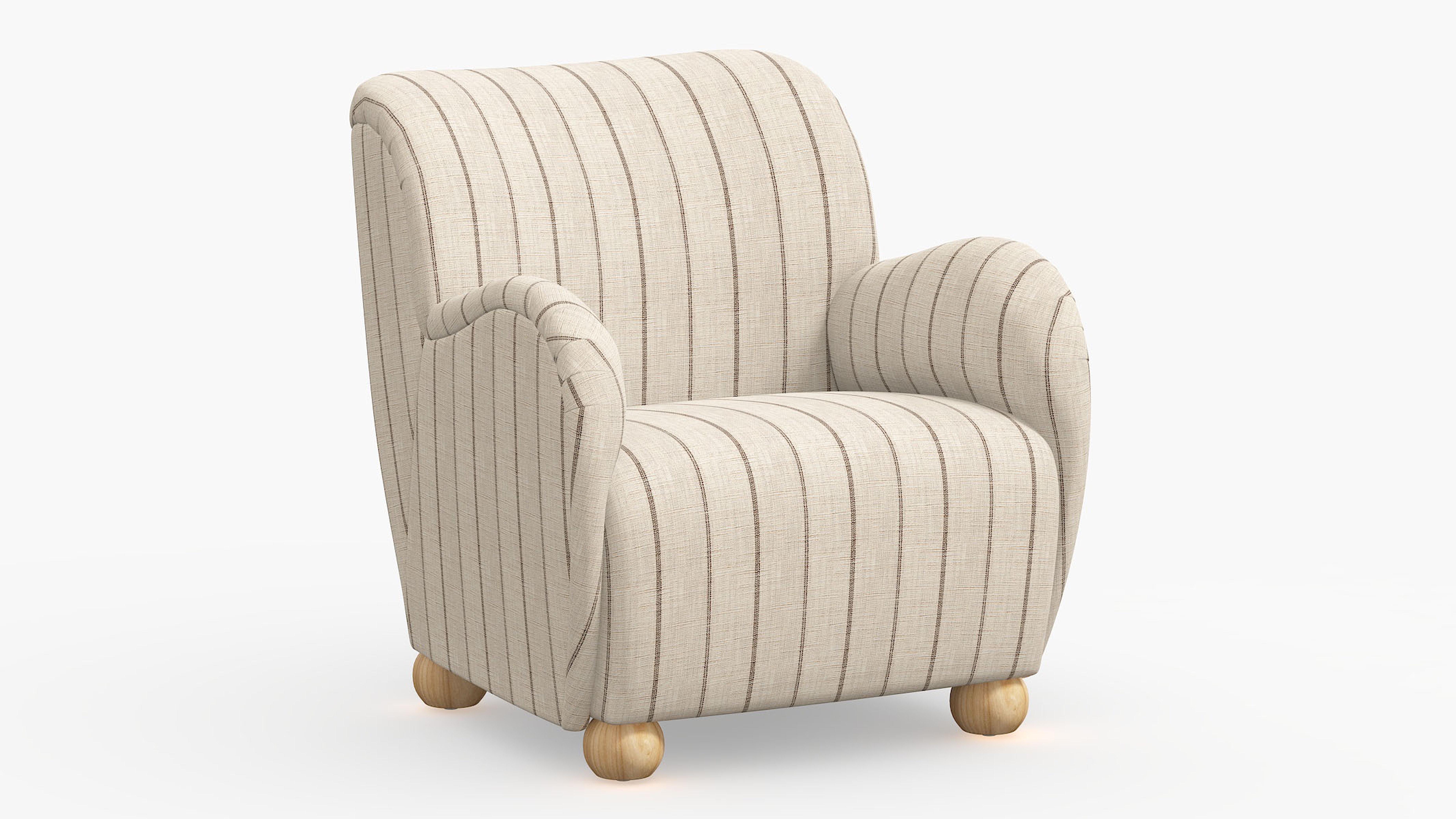 Bun Foot Accent Chair, Charcoal Fritz - The Inside