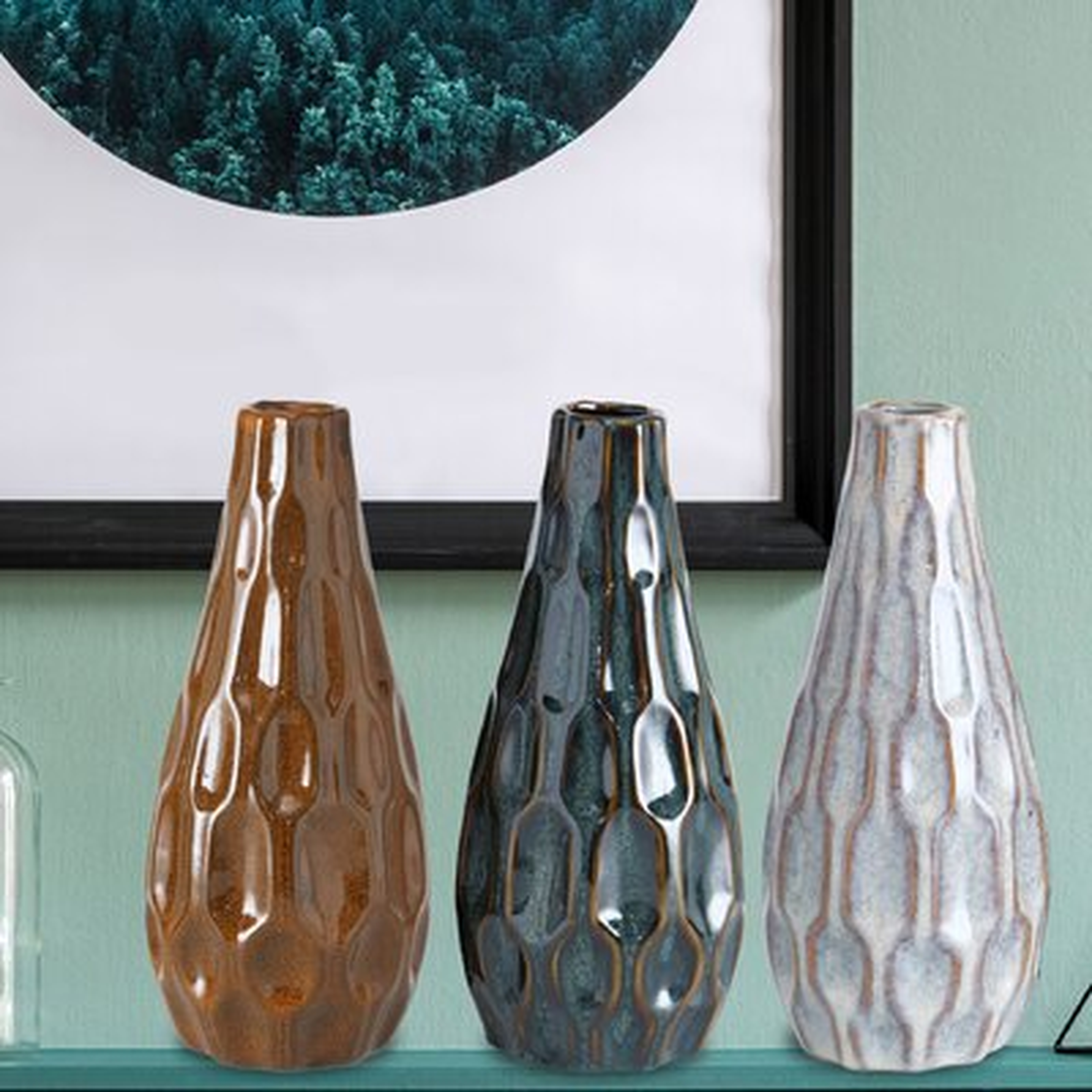 3 Piece Ceramic Vase Set - Wayfair