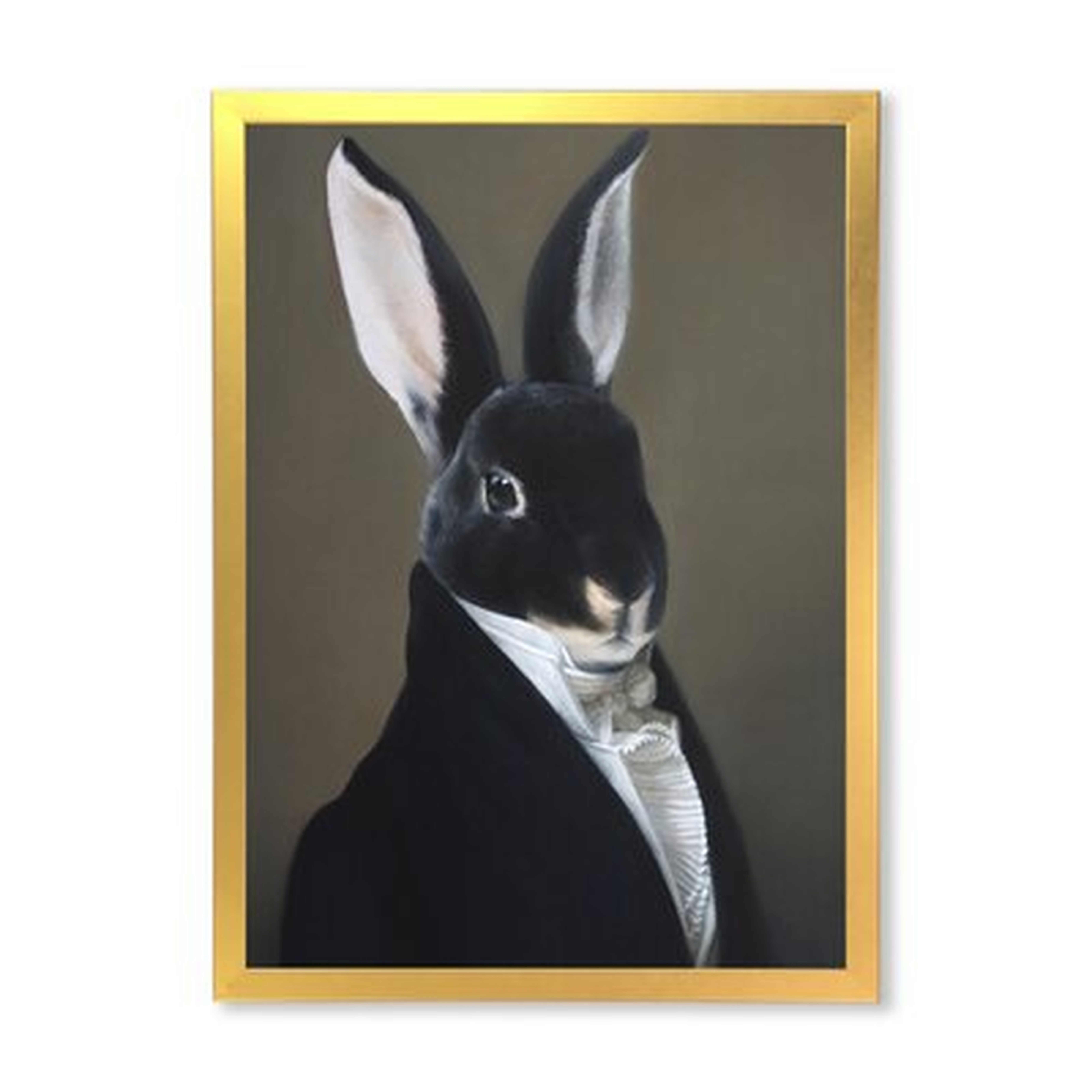 Portrait of a Dressed up Rabbit - Painting on Canvas - Wayfair
