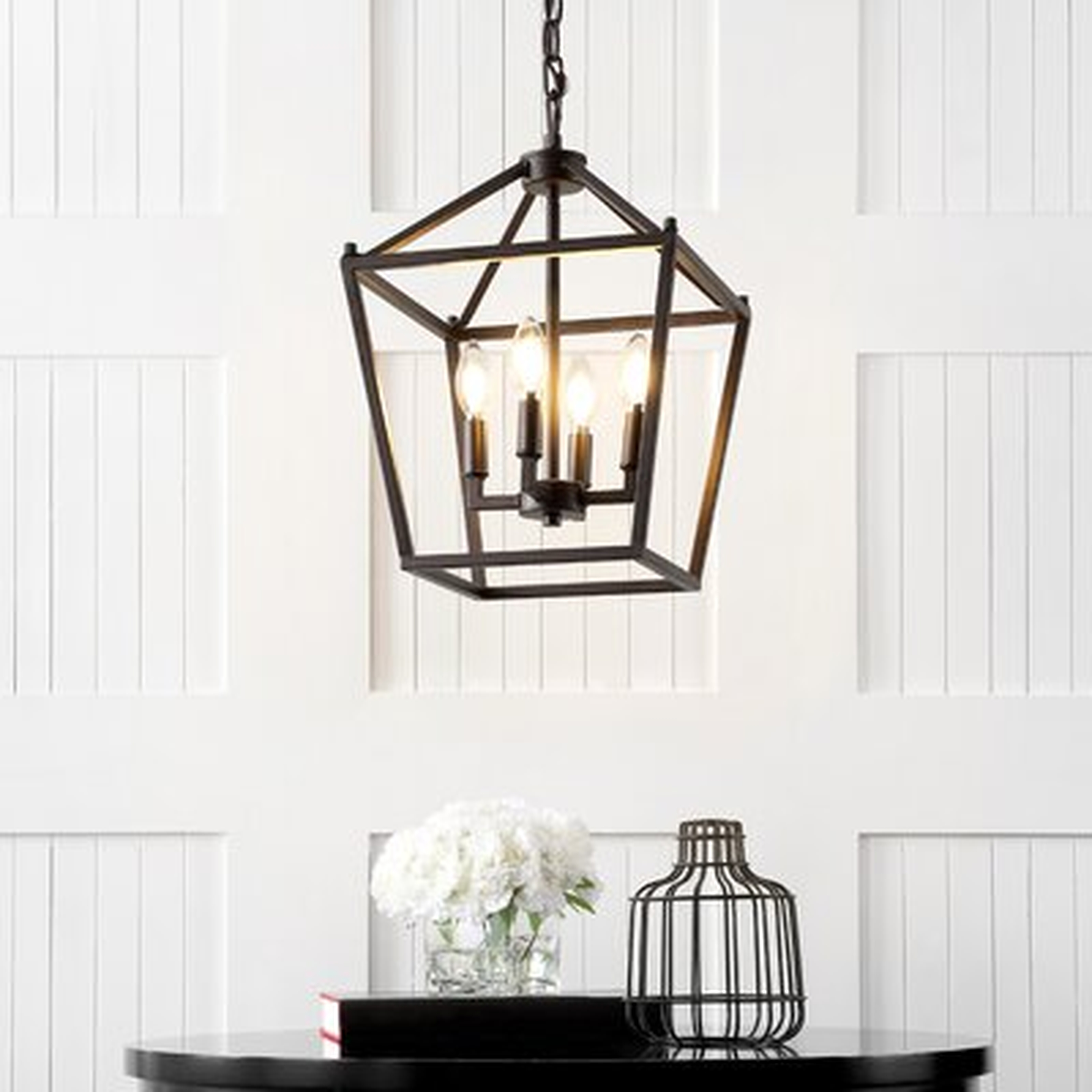 Maggiemae 4 - Light Lantern Geometric Chandelier - Wayfair