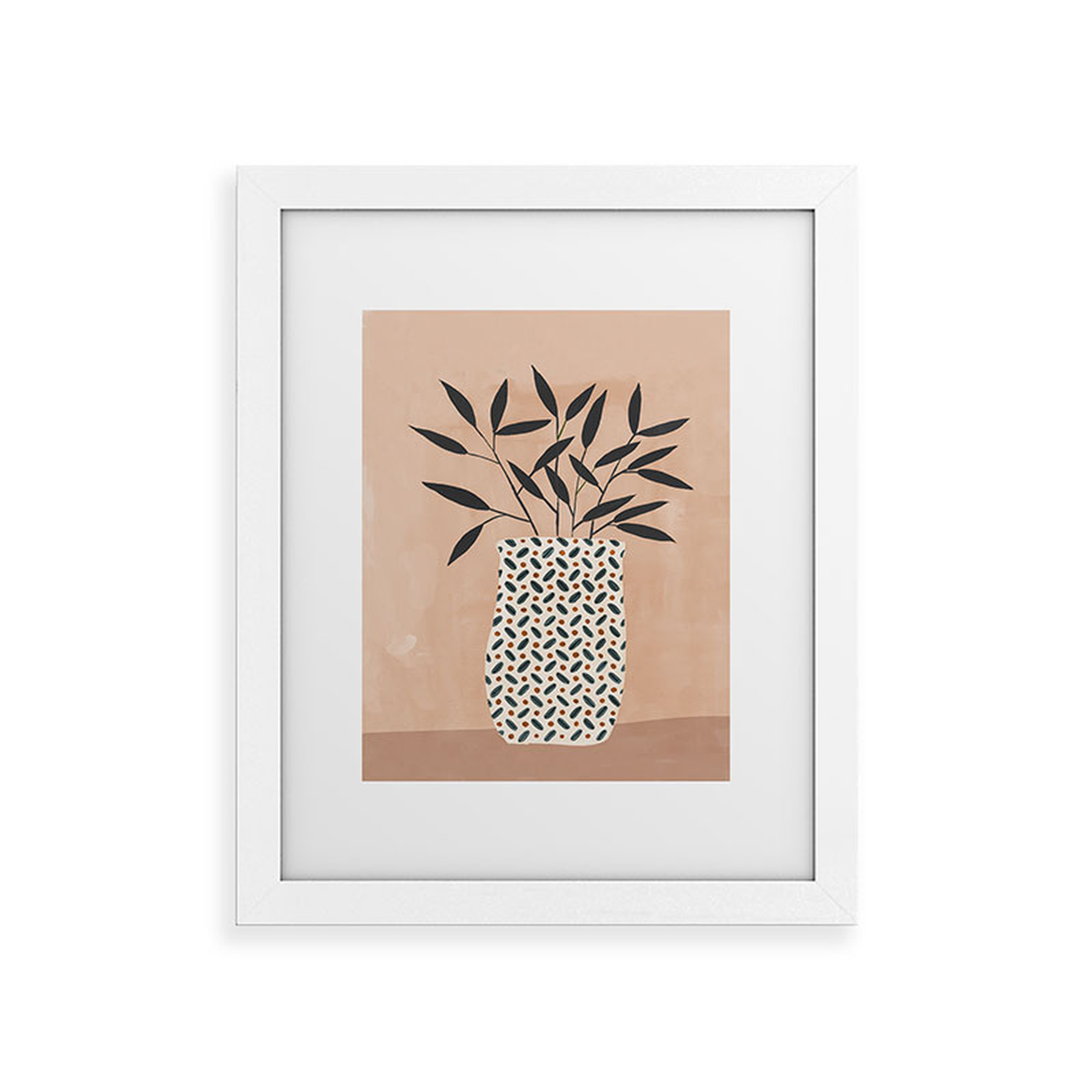 Odin Vase by Megan Galante - Framed Art Print Classic White 11" x 14" - Deny Designs