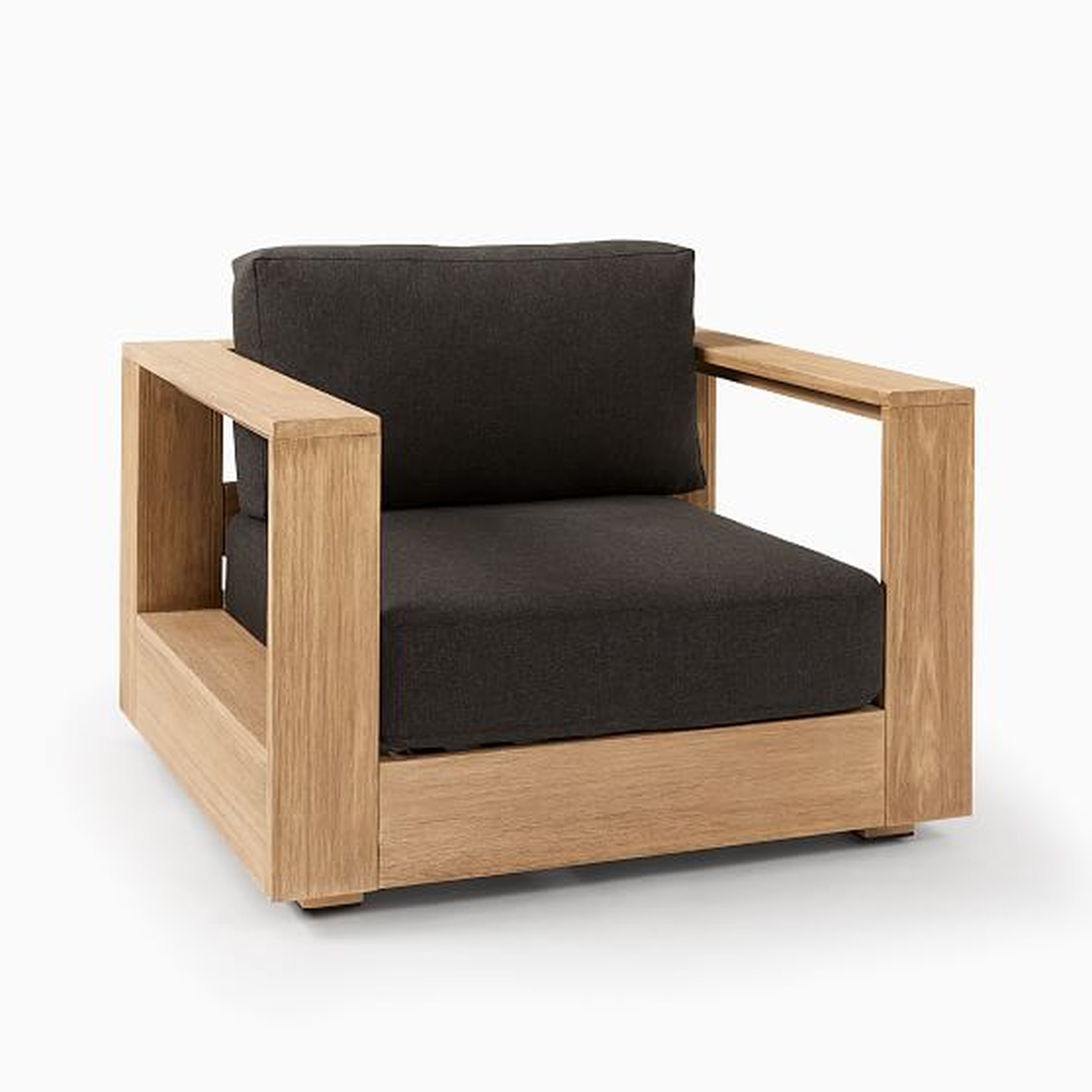 Telluride Lounge Chair, Reef, Crosshatch Weave, Slate - West Elm