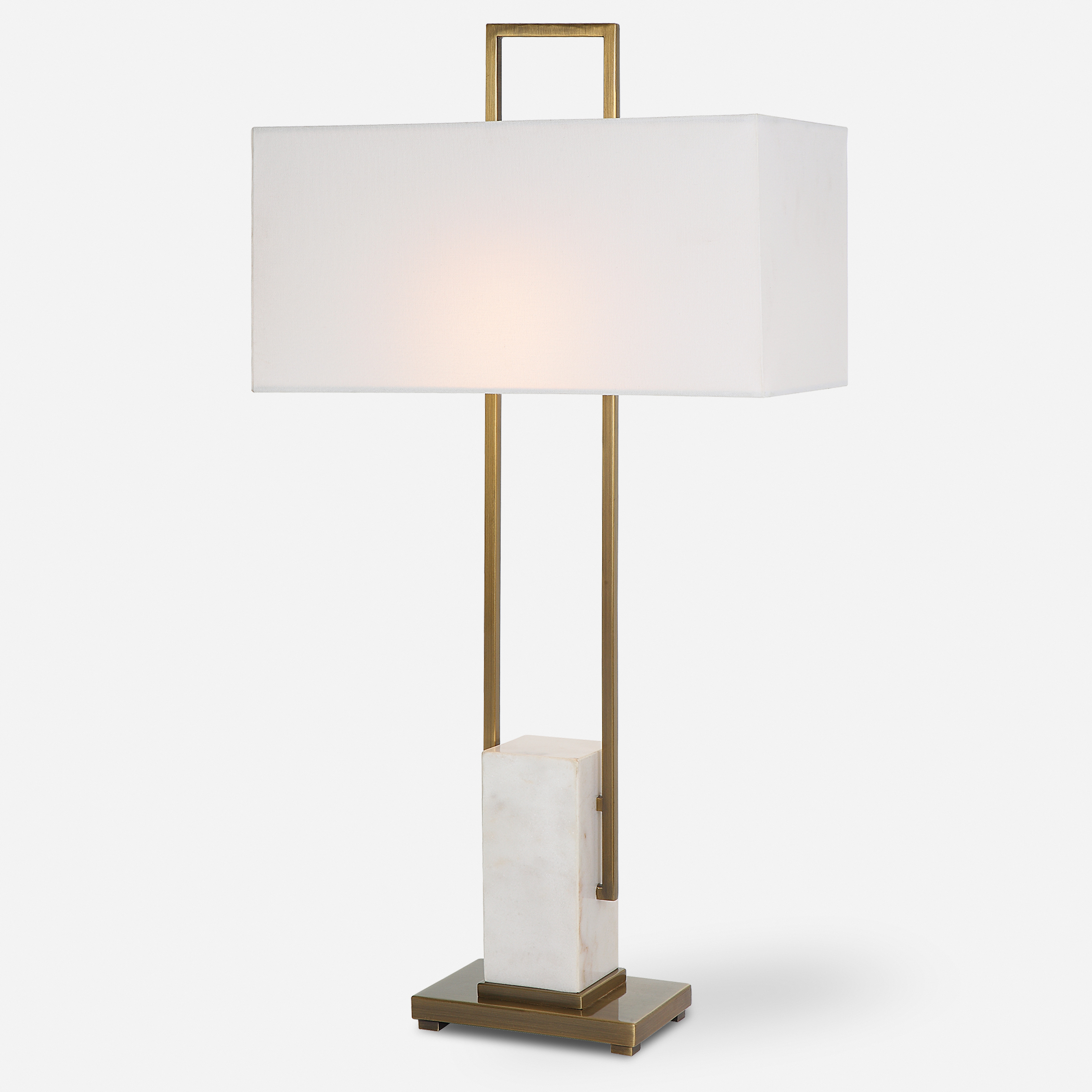 Column White Marble Table Lamp - Uttermost
