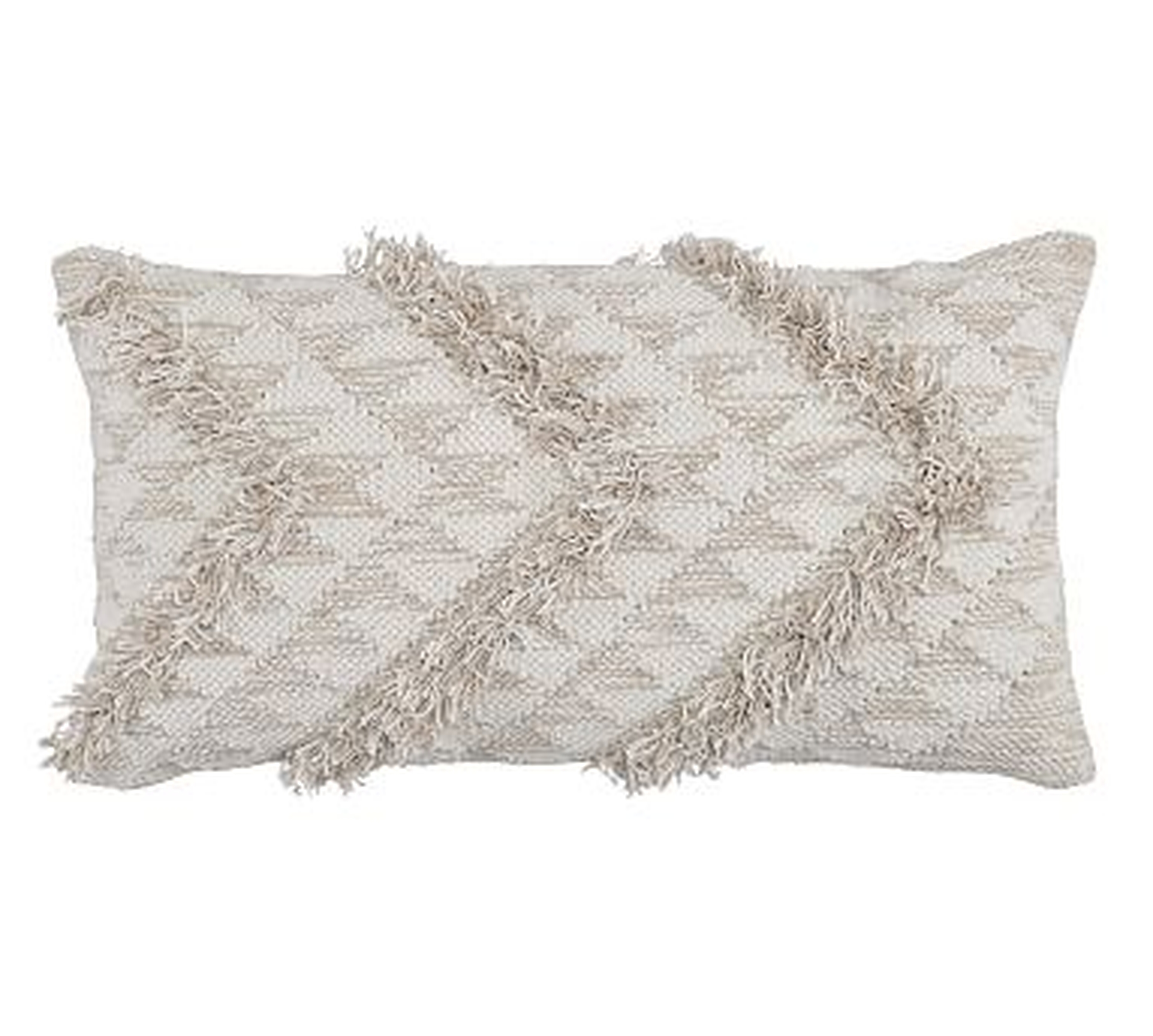 Cassidy Pillow Cover, 14" x 26", Natural - Pottery Barn