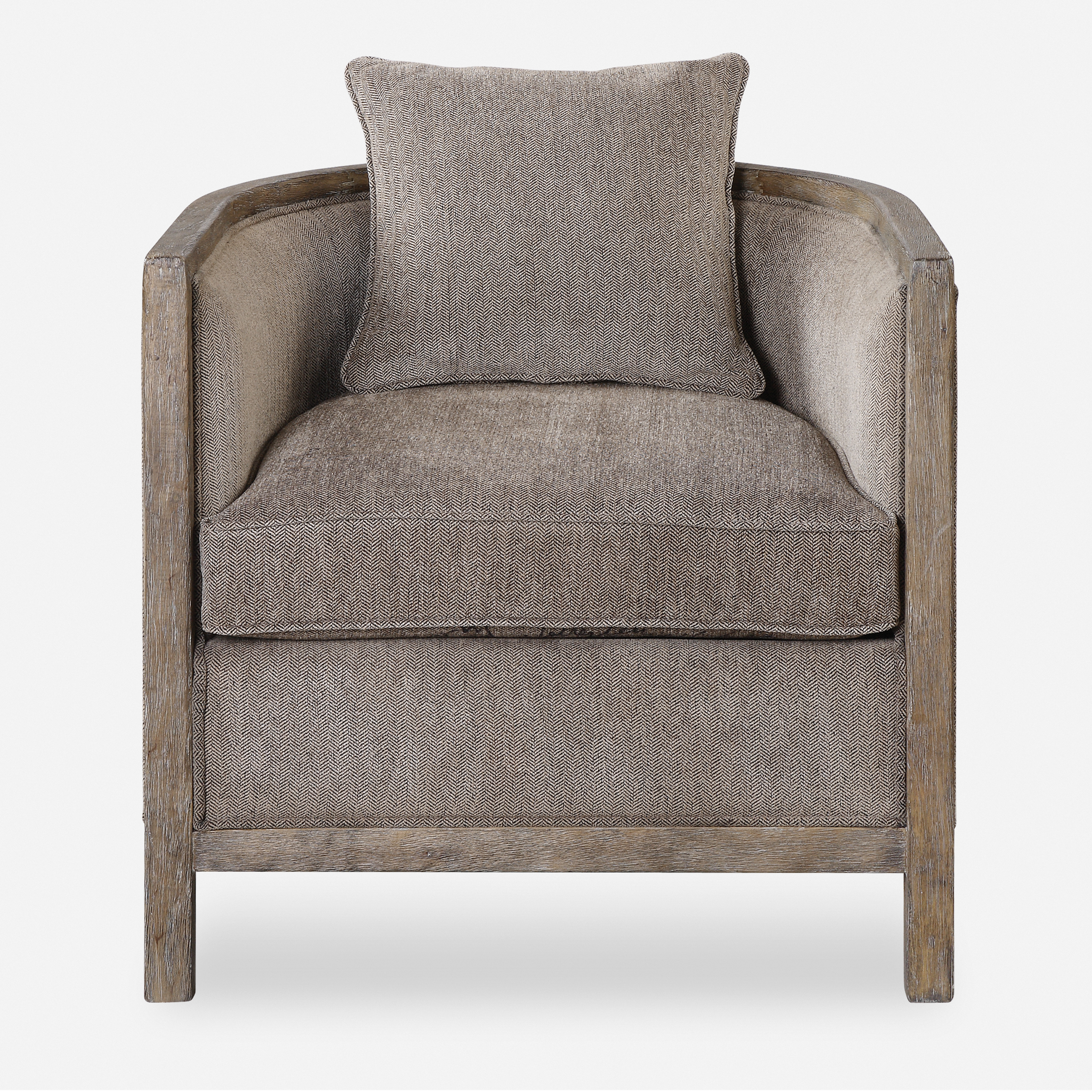 Viaggio Gray Chenille Accent Chair - Uttermost