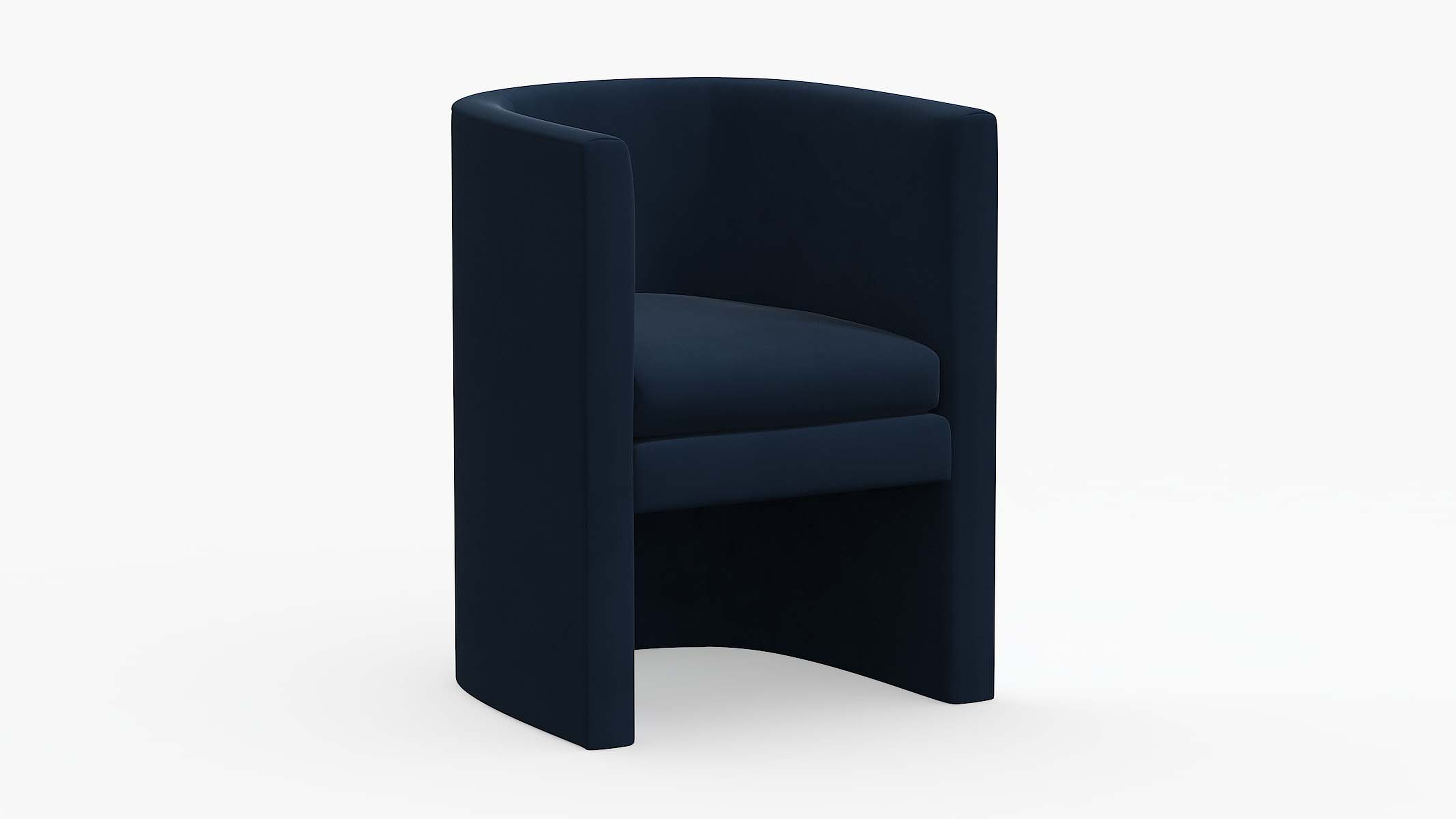 Barrel Back Dining Chair, Navy Classic Velvet - The Inside