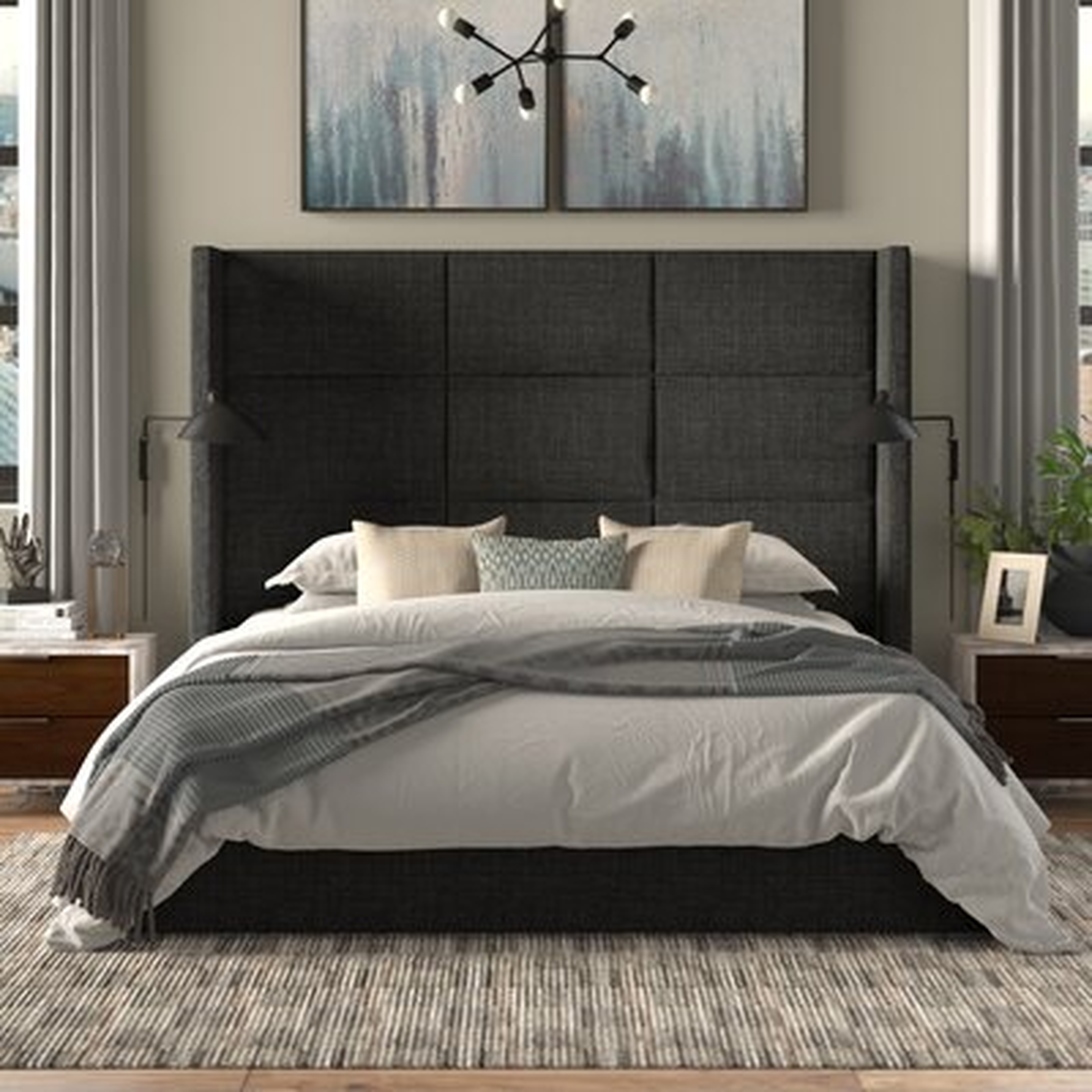 Akain Upholstered Standard Bed- California King - Wayfair