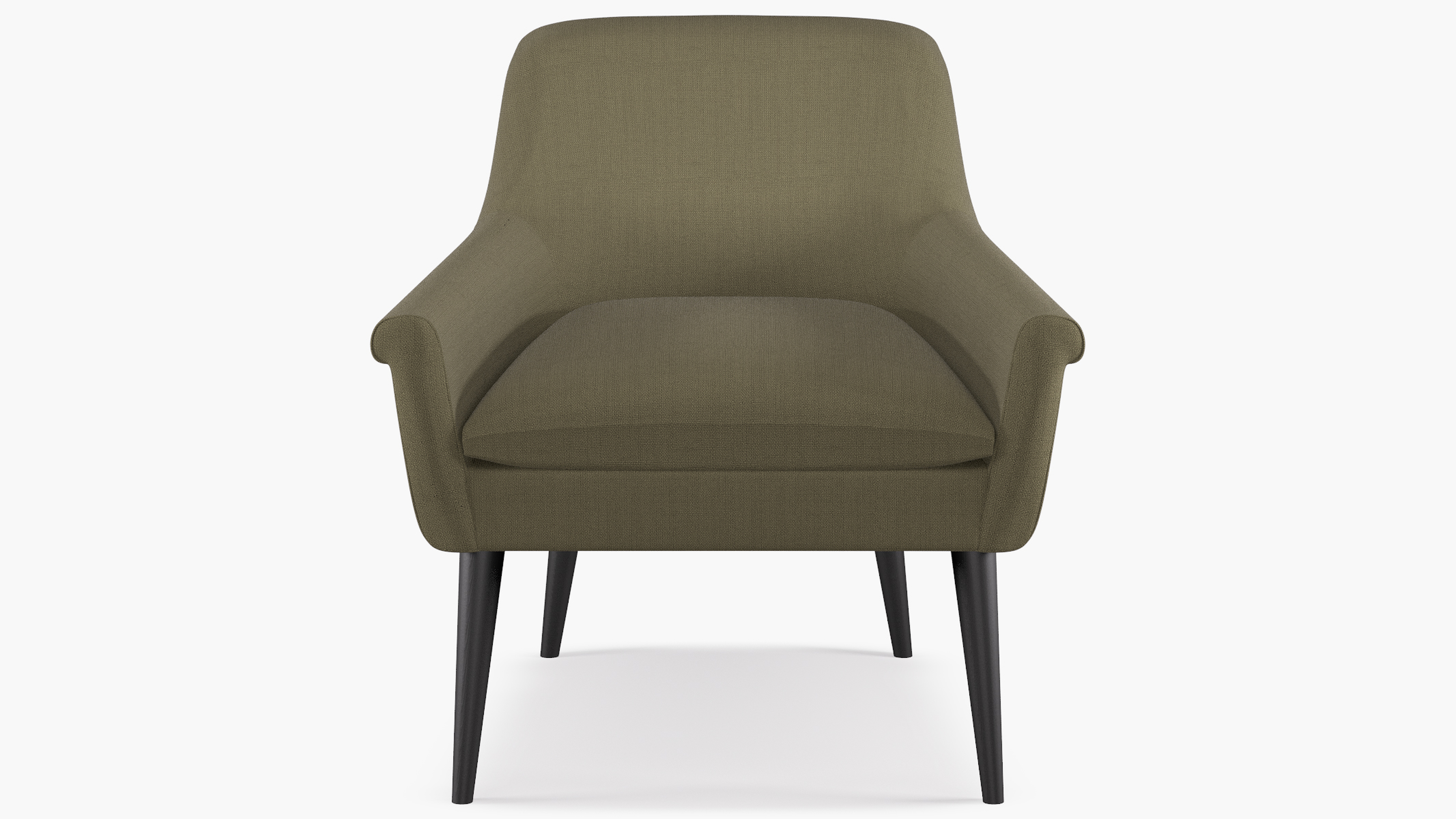 Cocktail Chair, Olive Linen, Black - The Inside