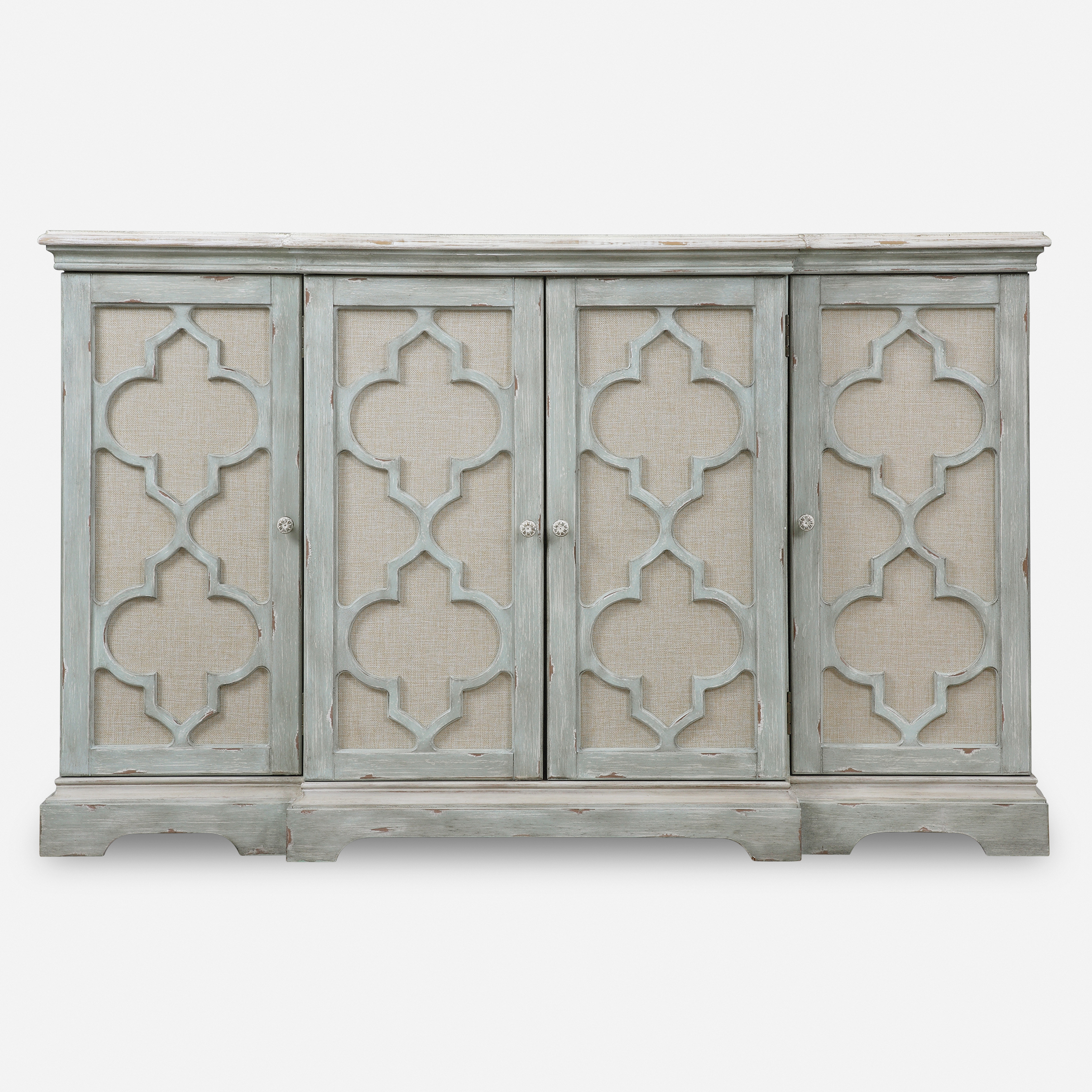 Sophie 4 Door Grey Cabinet - Uttermost