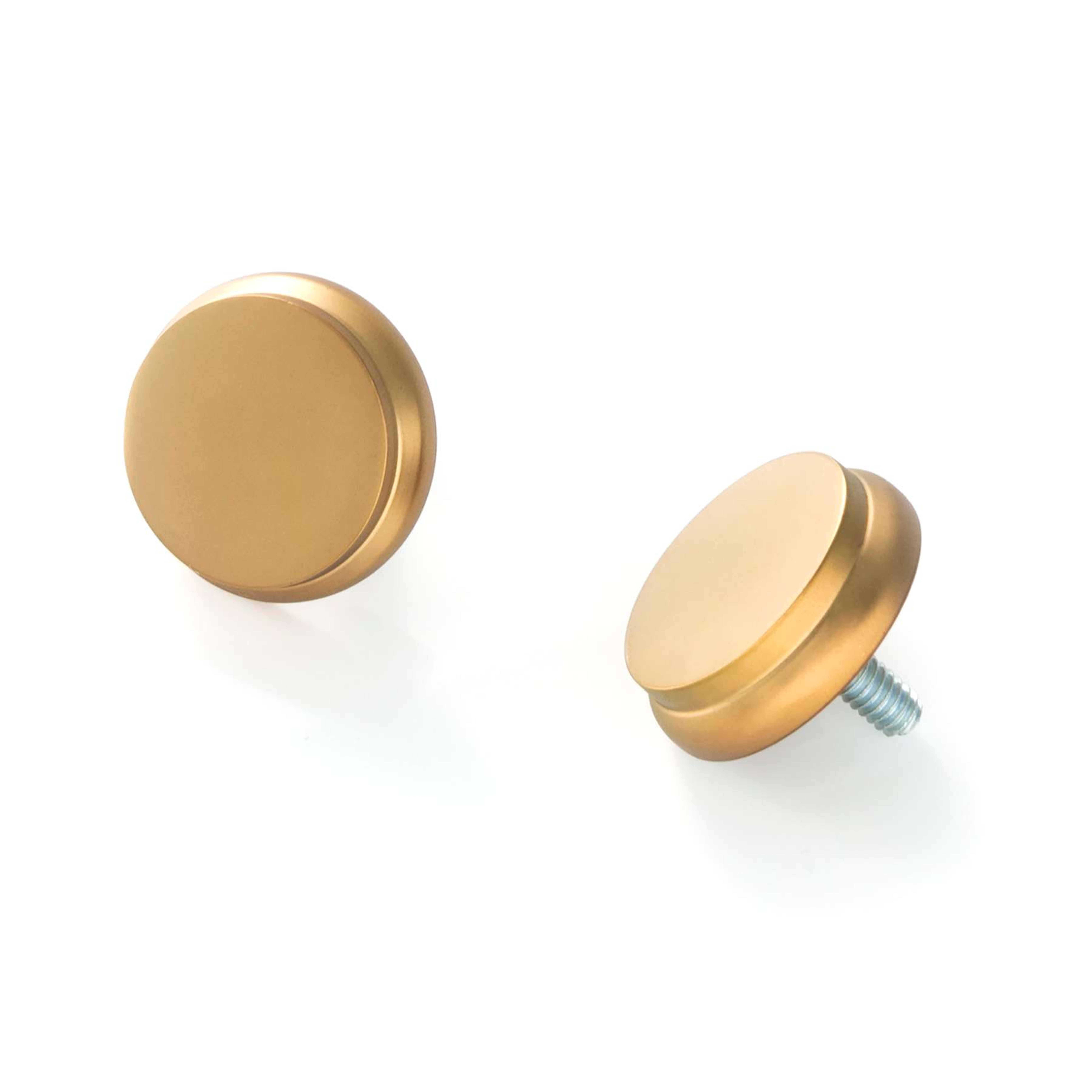 End Cap Satin Brass Finials - Dash and Albert